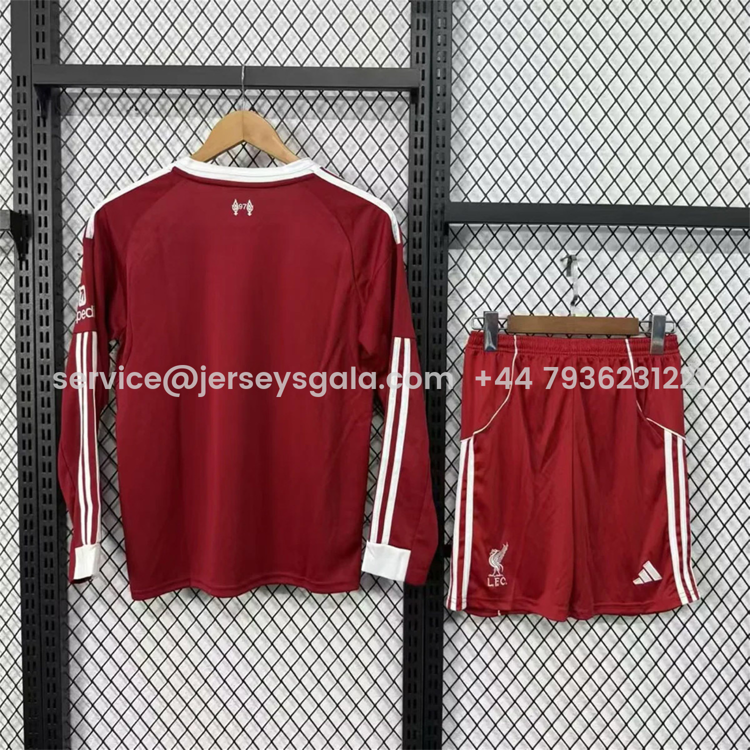 JerseysGala.com | Liver.pool 25-26 Home Red Long Sleeves Kids Kit -Customize Name, Number and Patch | Worldwide Shipping
