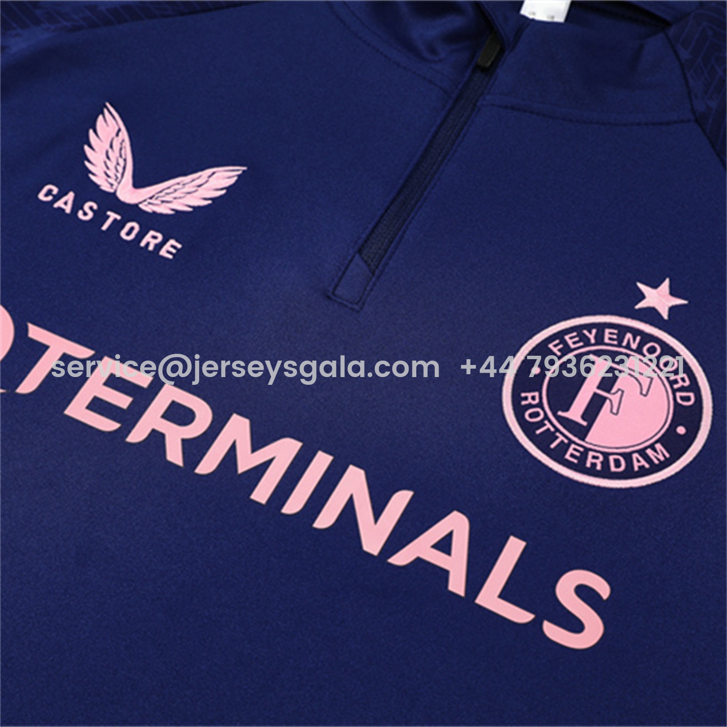 JerseysGala.com | Feyenoord 25-26 Long Sleeve Training Set - Royal Blue Top & Royal Blue Pants -Customize Name, Number and Patch | Worldwide Shipping