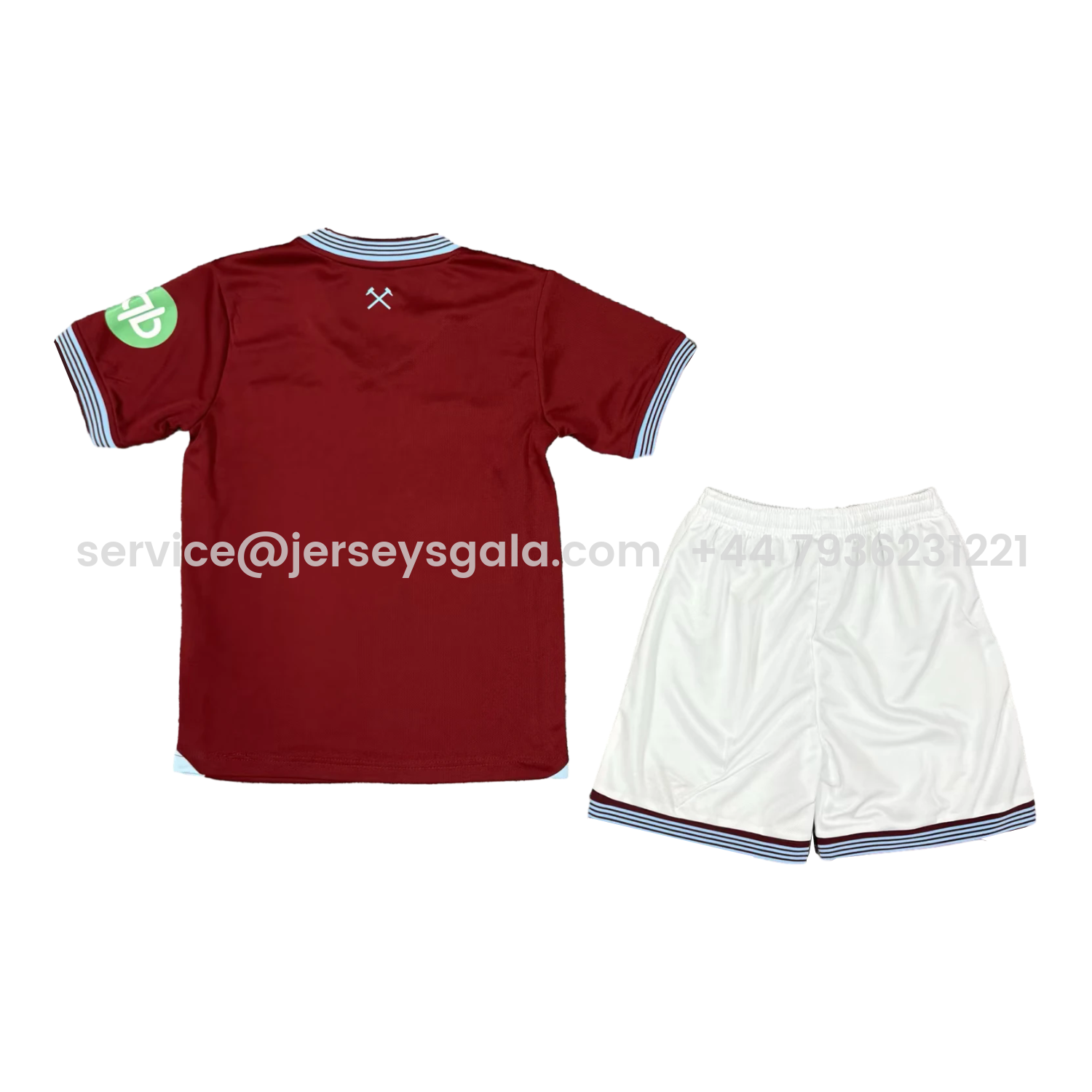 JerseysGala.com | West Ham United 25-26 Home Kids Kit -Customize Name, Number and Patch | Worldwide Shipping