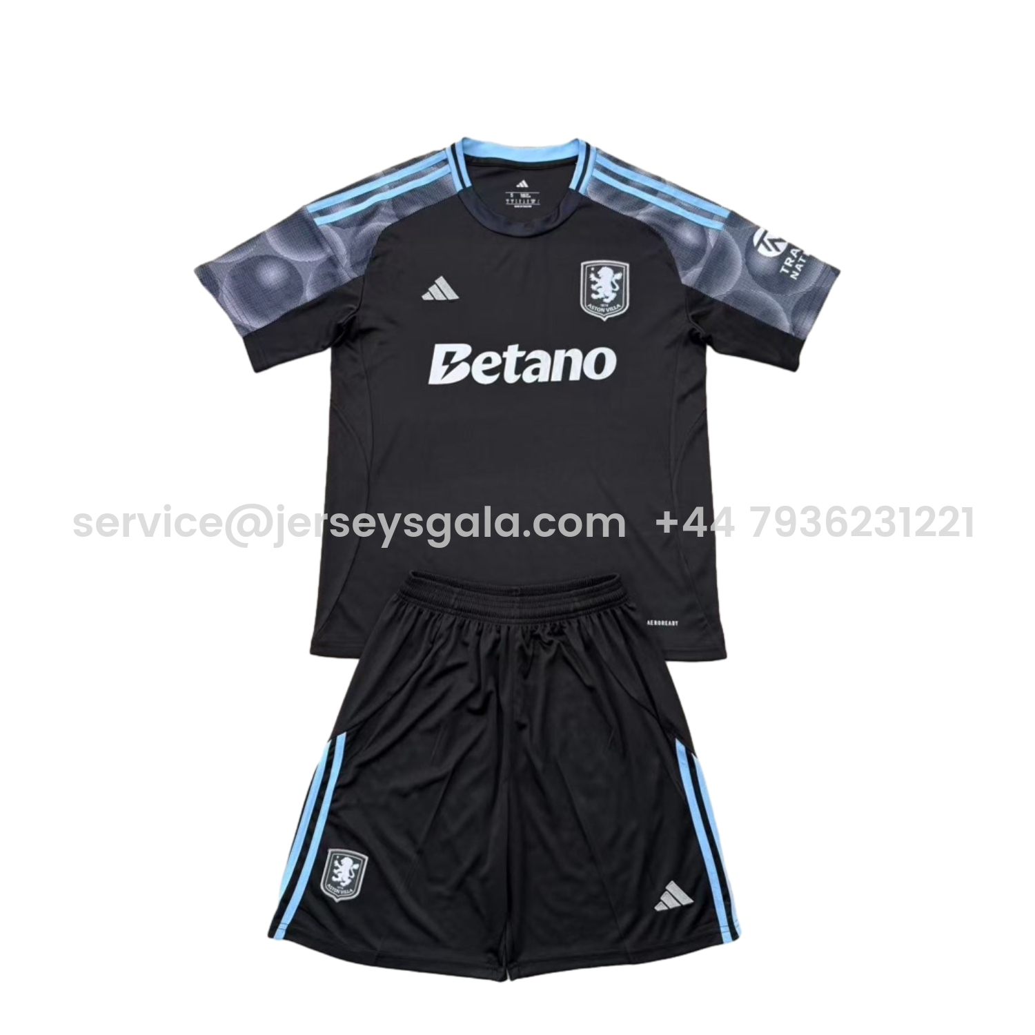 JerseysGala.com | Aston Villa 25-26 Away Men's Adult Jersey Set - Fans Version -Customize Name, Number and Patch | Worldwide Shipping