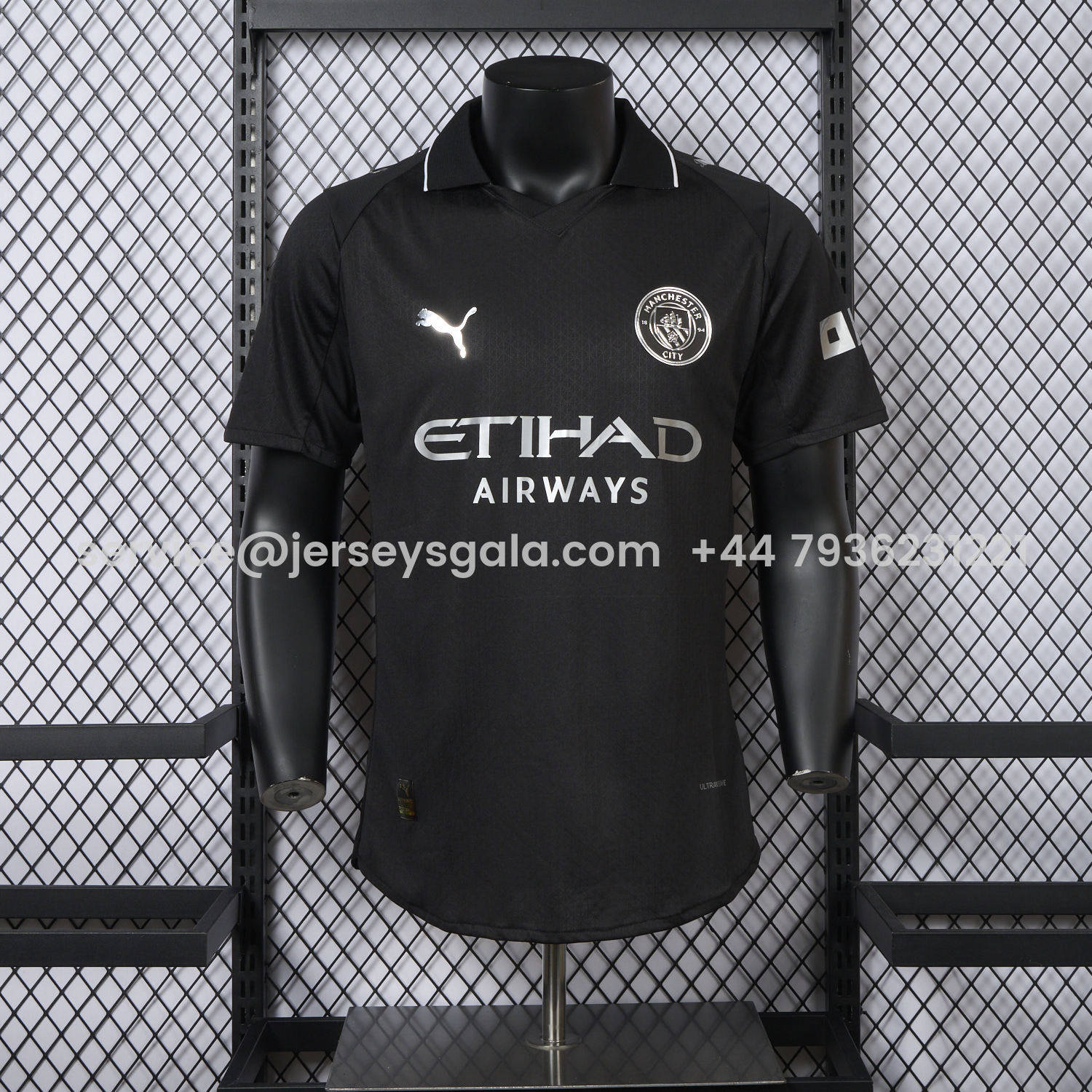 JerseysGala.com | Manchester City 25-26 Away Black Jersey - Player Version -Customize Name, Number and Patch | Worldwide Shipping