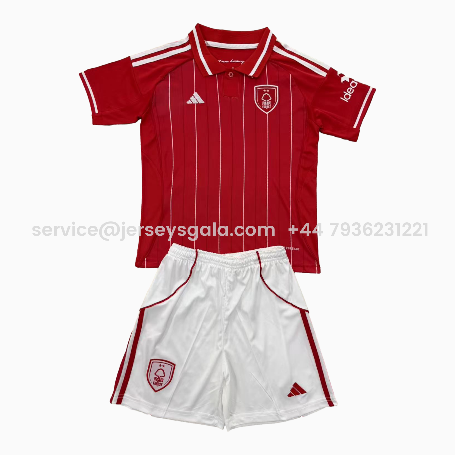 JerseysGala.com | Nottingham Forest 25-26 Home Men's Adult Jersey Set - Fans Version -Customize Name, Number and Patch | Worldwide Shipping