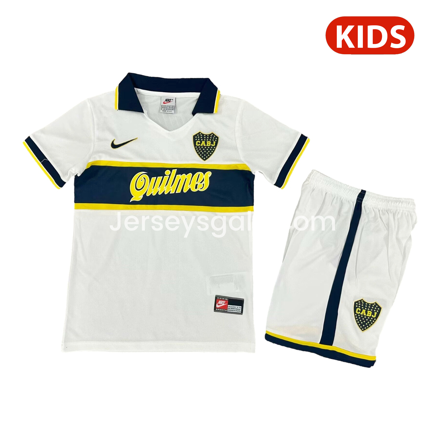 JerseysGala.com | Retro Boca Juniors 1996-97 Away Kids Kit -Customize Name, Number and Patch | Worldwide Shipping