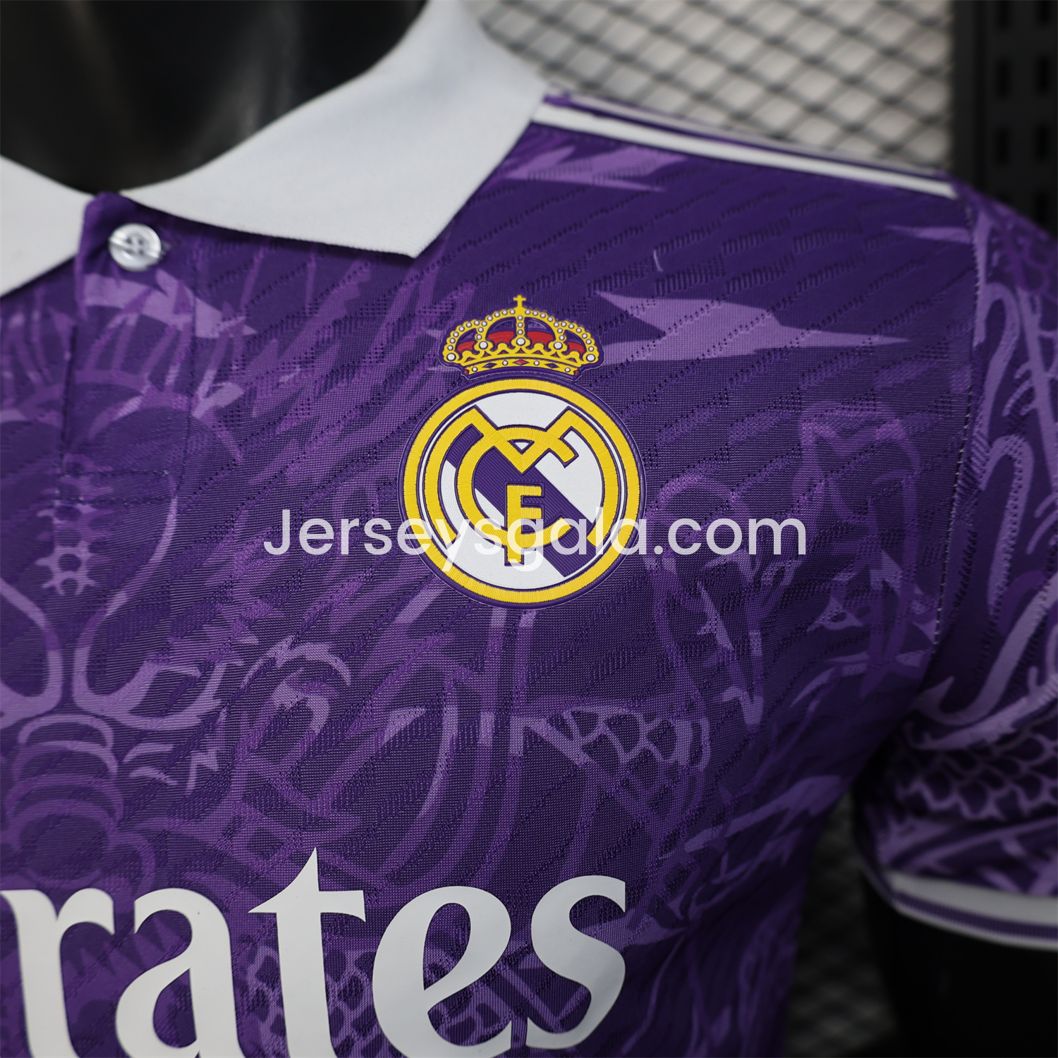 JerseysGala.com | Real Madrid 24-25 Purple Loong POLO Jersey - Player Version -Customize Name, Number and Patch | Worldwide Shipping