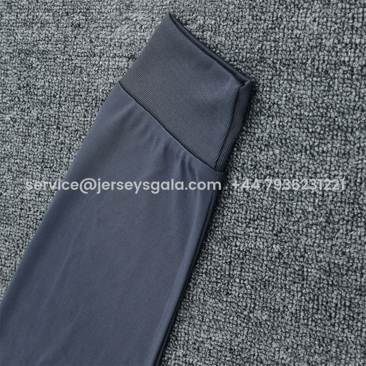 JerseysGala.com | Real Madrid 25-26 Long-Sleeve Training Set - Deep Gray Top & Gray Shorts -Customize Name, Number and Patch | Worldwide Shipping