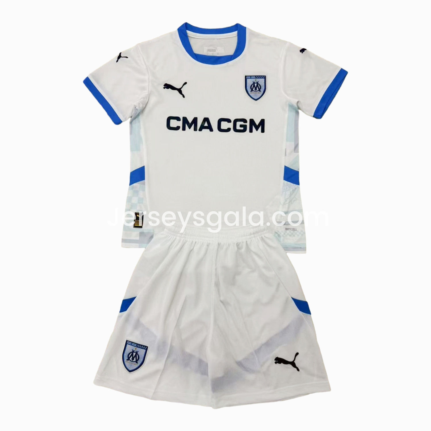 JerseysGala.com | Marseille 24-25 Home Kids Kit -Customize Name, Number and Patch | Worldwide Shipping