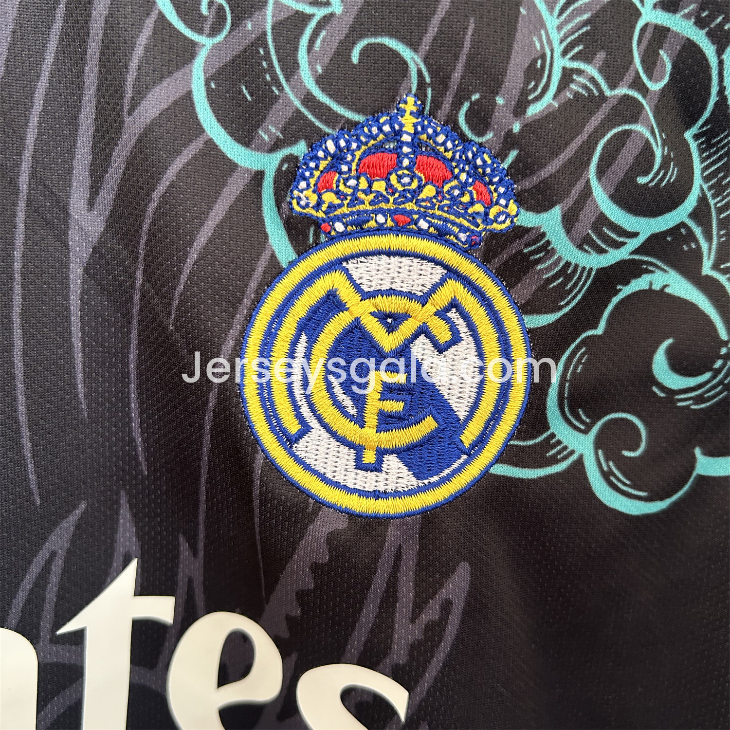 JerseysGala.com | Real Madrid 25-26 Blue Dragon Black Jersey - Fans Version -Customize Name, Number and Patch | Worldwide Shipping