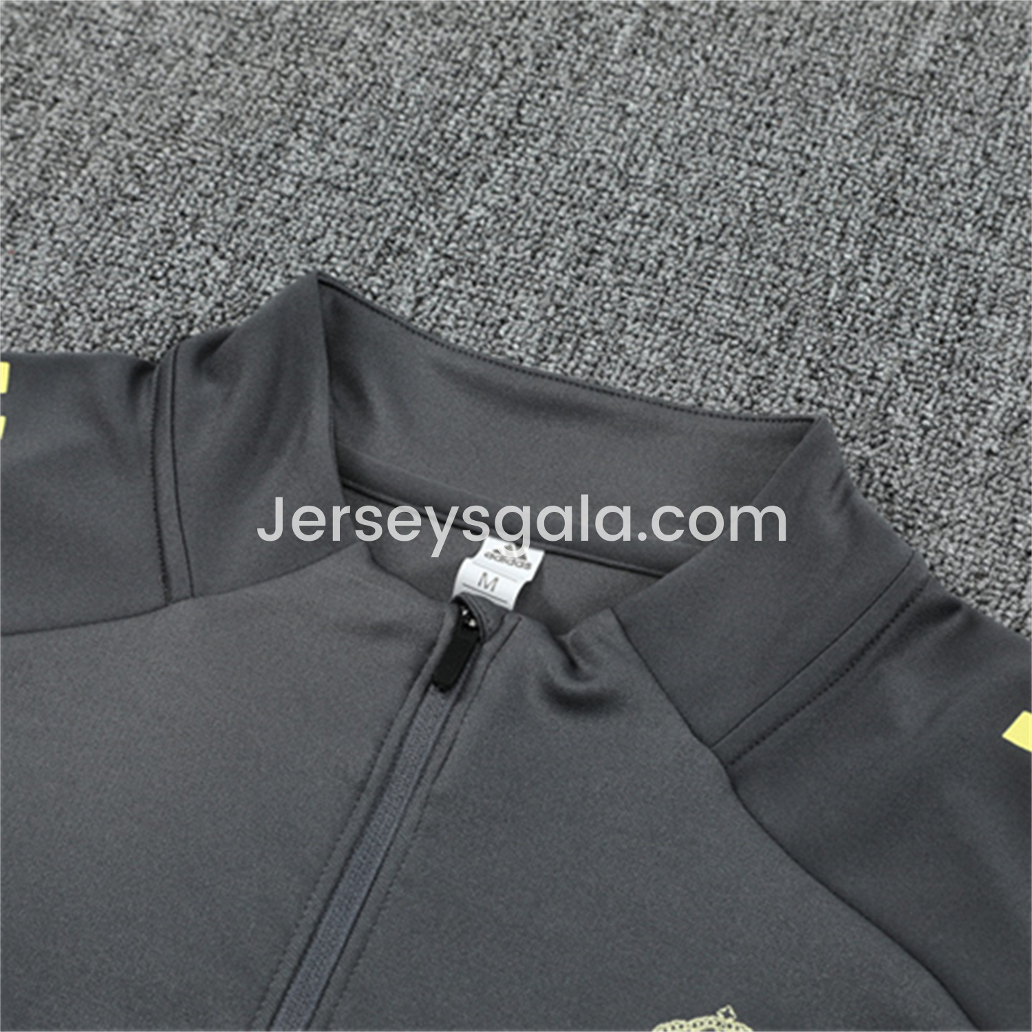 JerseysGala.com | Real Madrid 25-26 Kid Long Sleeves Training Set - Gray Top & Gray Pants -Customize Name, Number and Patch | Worldwide Shipping