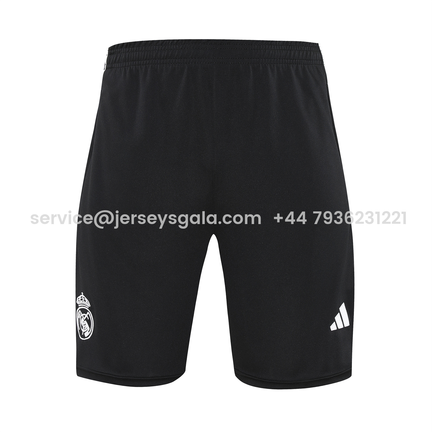 JerseysGala.com | Real Madrid 25-26 Vest Training Set - Grey And White Vest & Black Shorts -Customize Name, Number and Patch | Worldwide Shipping