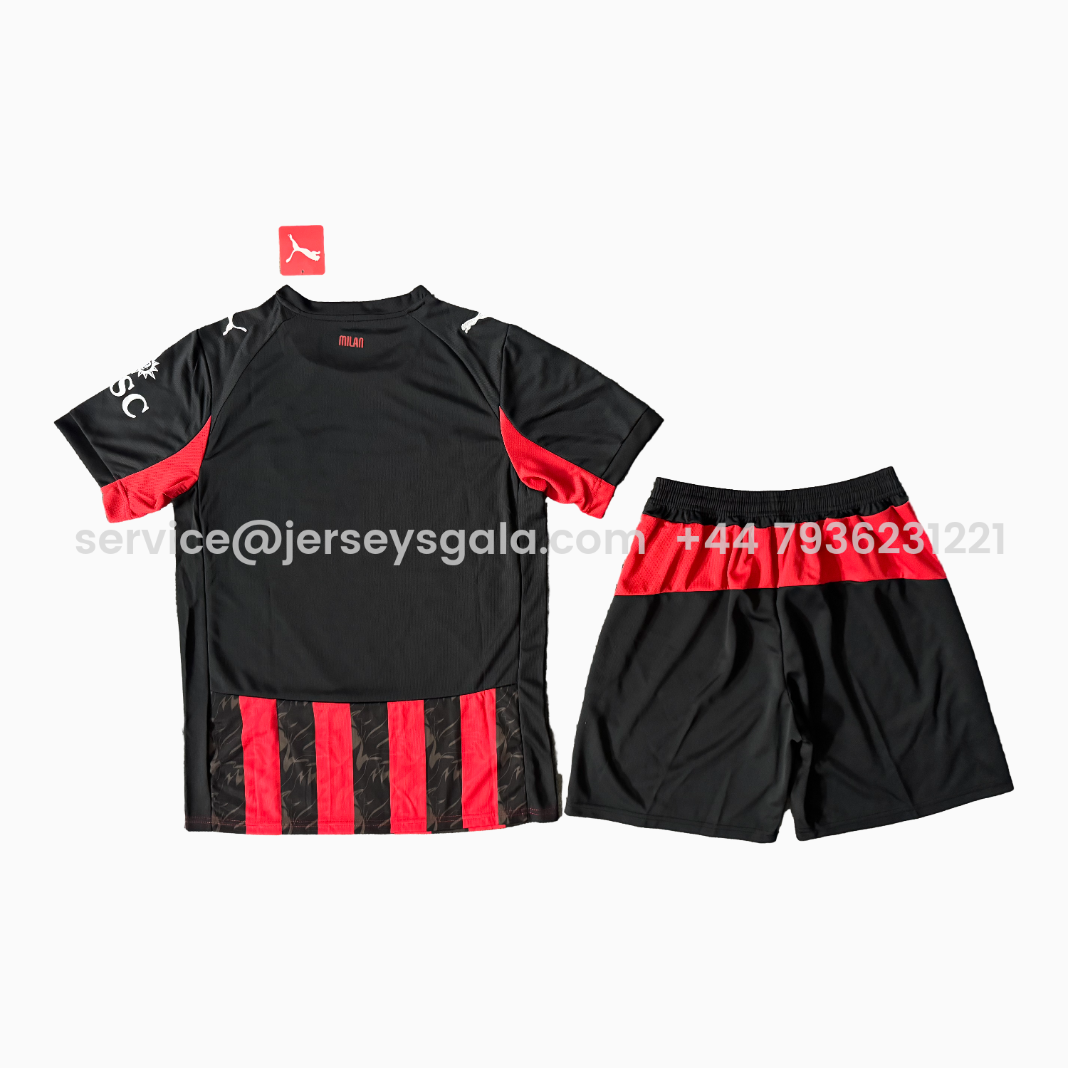 JerseysGala.com | AC Milan 25-26 Home Men's Adult Jersey Set - Fans Version -Customize Name, Number and Patch | Worldwide Shipping