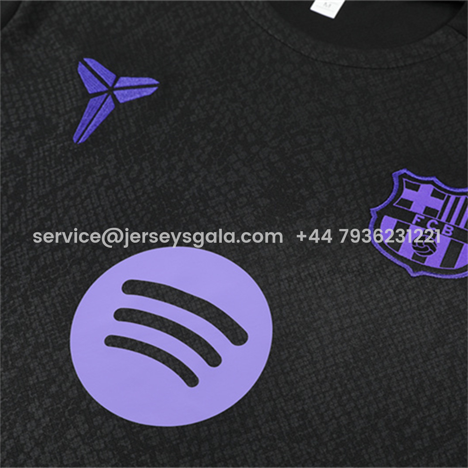 JerseysGala.com | Barcelona 25-26 X KB Short-Sleeve Training Set - Black Blue Top & Black Shorts -Customize Name, Number and Patch | Worldwide Shipping