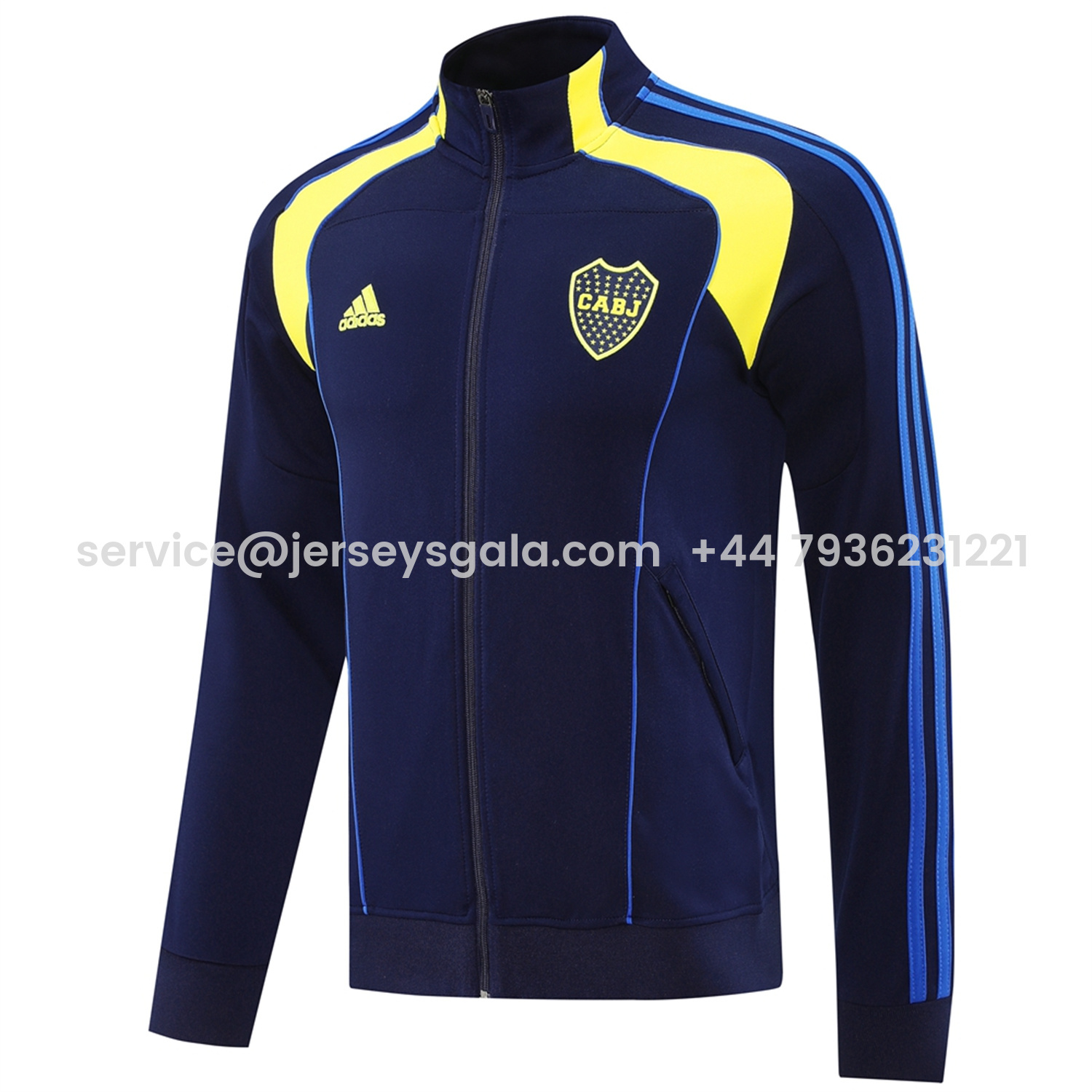 JerseysGala.com | Boca Juniors 25-26 Jacket Training Tracksuit - Royal Blue Jackets & Pants -Customize Name, Number and Patch | Worldwide Shipping