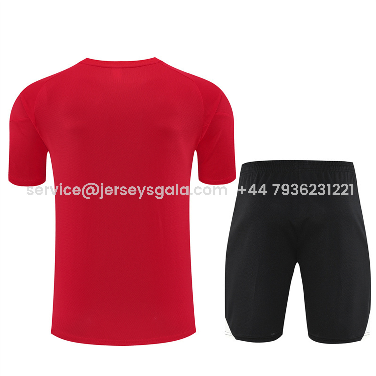 JerseysGala.com | Liver.pool 25-26 Short-Sleeve Training Set - Red Top & Black Shorts -Customize Name, Number and Patch | Worldwide Shipping