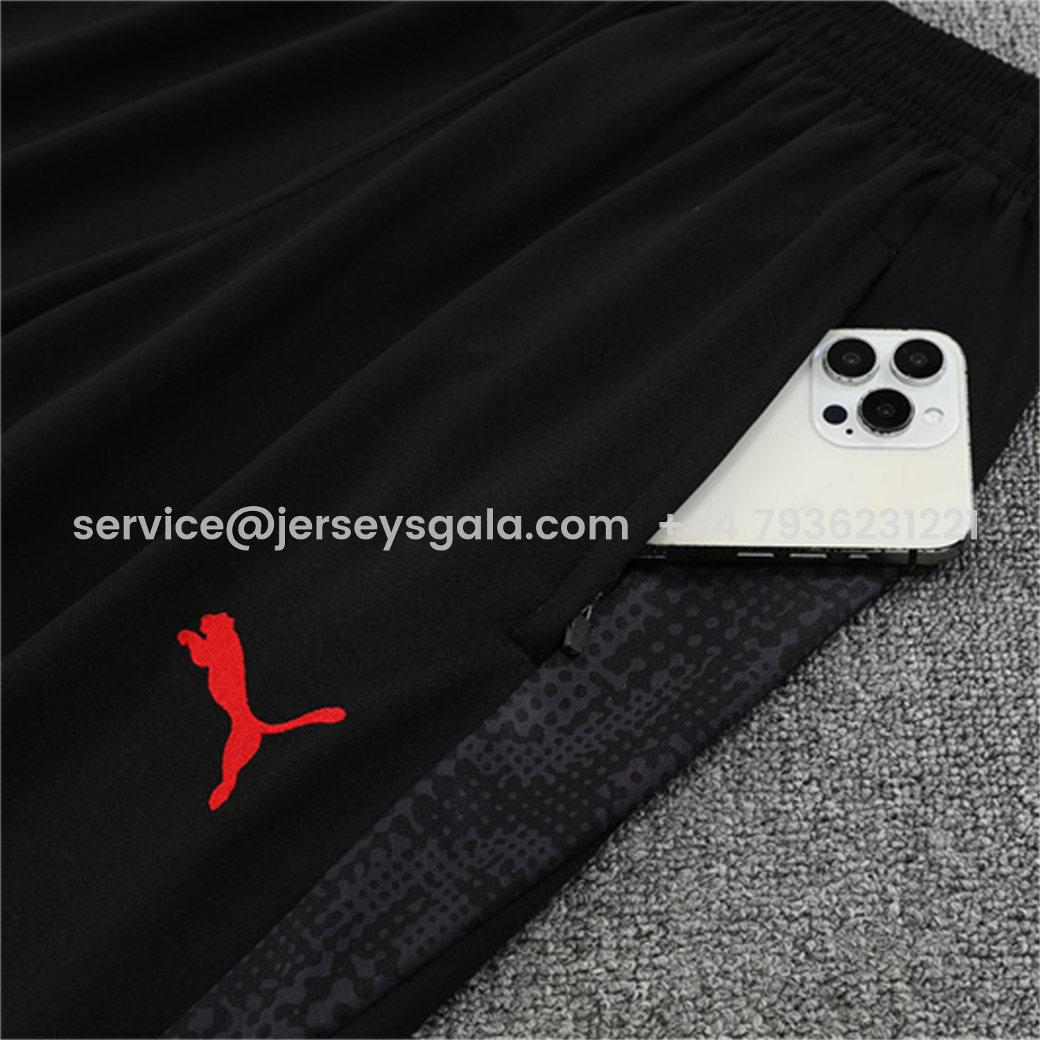 JerseysGala.com | AC Milan 25-26 Long Sleeve Training Set - Black Top & Black Pants -Customize Name, Number and Patch | Worldwide Shipping