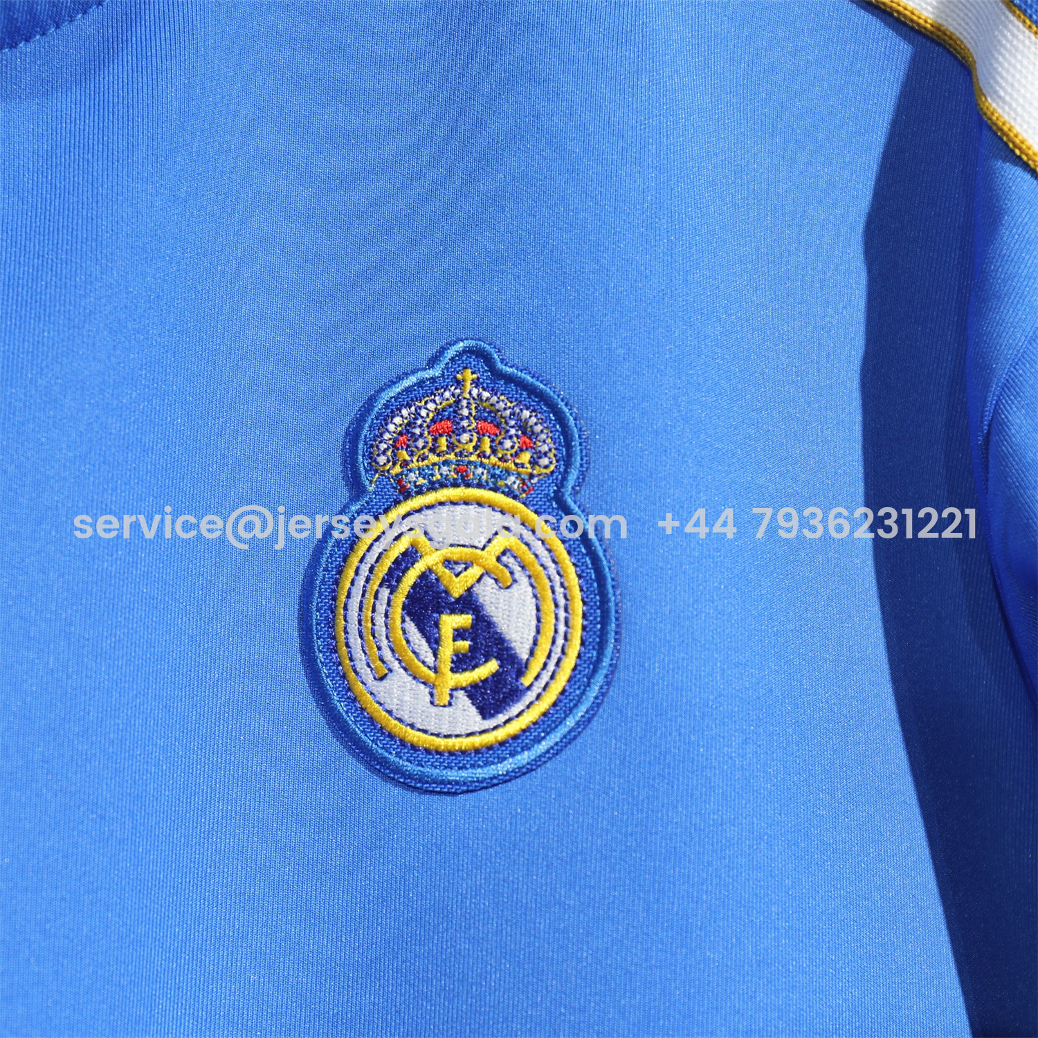 JerseysGala.com | Real Madrid 25-26 Pure Color Training Set - Blue Top and Blue Pants -Customize Name, Number and Patch | Worldwide Shipping