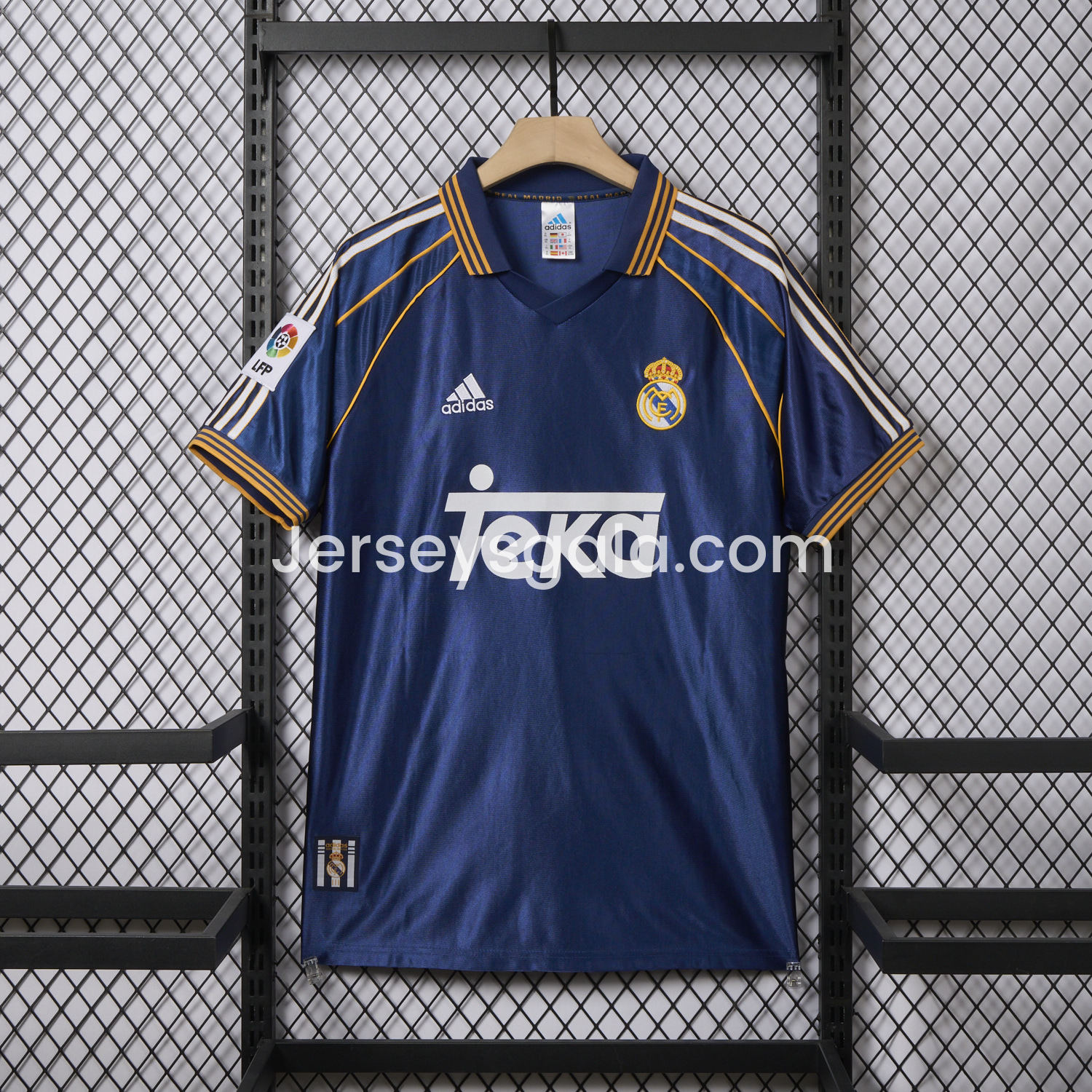JerseysGala.com | Retro Real Madrid 1998-99 Third Jersey -Customize Name, Number and Patch | Worldwide Shipping