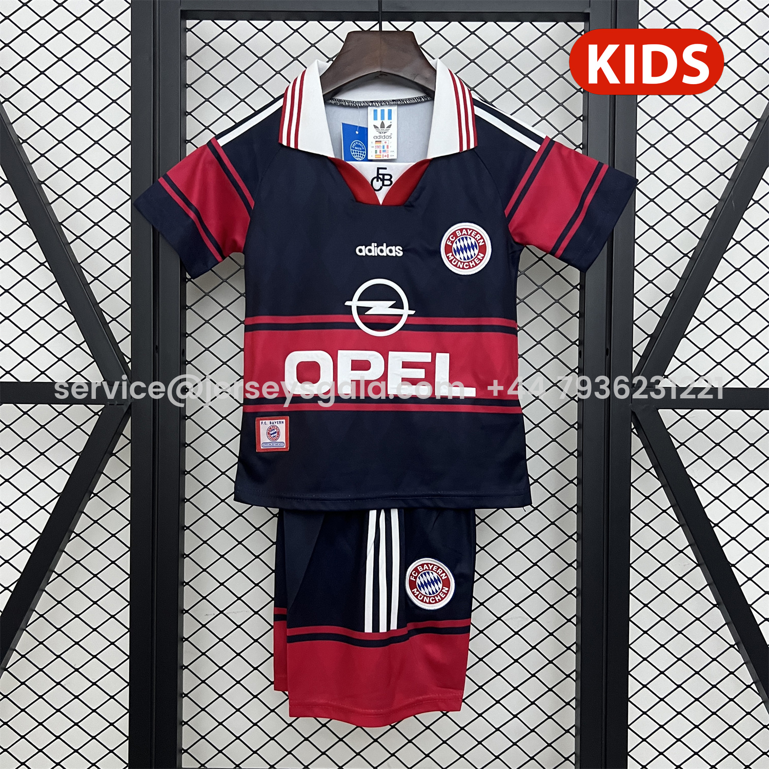 JerseysGala.com | Retro Bayern Munich 1997-99 Home Kids Kit -Customize Name, Number and Patch | Worldwide Shipping