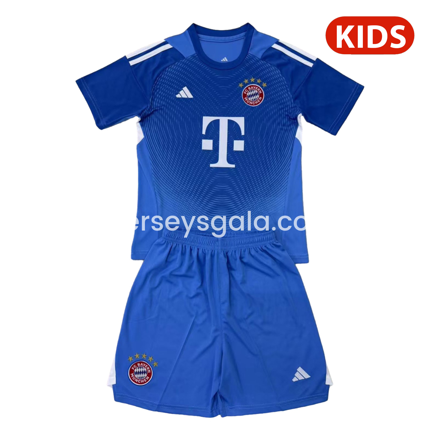 JerseysGala.com | Bayern Munich 25-26 Blue Goalkeeper Kids Kit -Customize Name, Number and Patch | Worldwide Shipping
