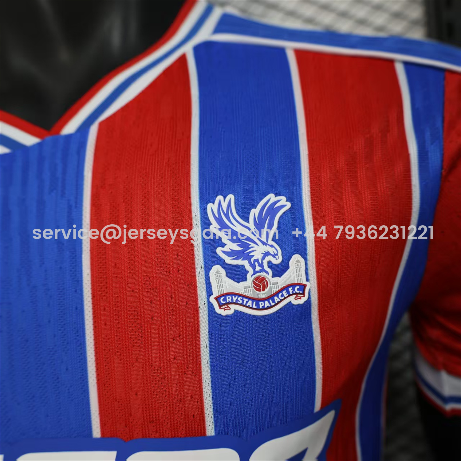 JerseysGala.com | Crystal Palace 25-26 Home Jersey - Player Version -Customize Name, Number and Patch | Worldwide Shipping