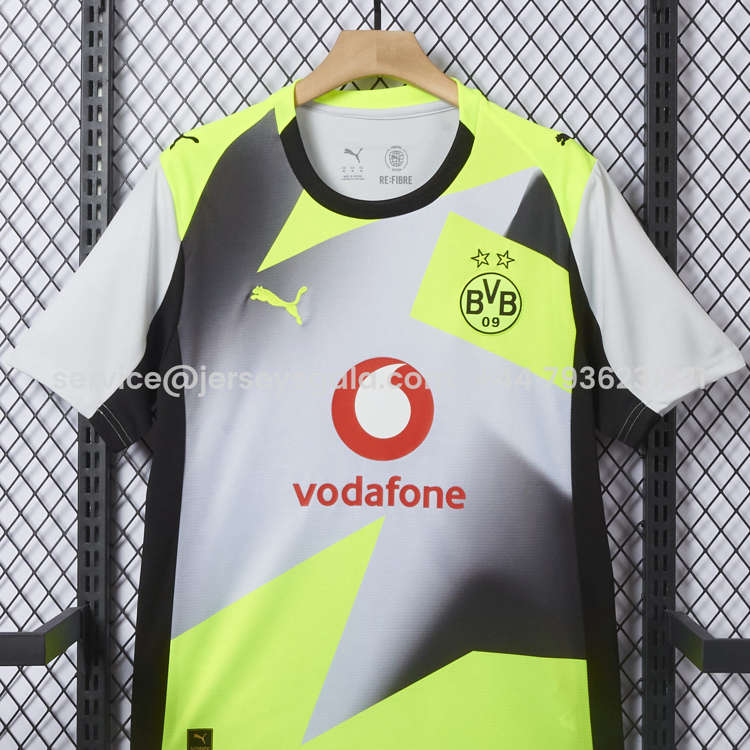 JerseysGala.com | Dortmund 25-26 Away Silver Mist Jersey - Fans Version -Customize Name, Number and Patch | Worldwide Shipping