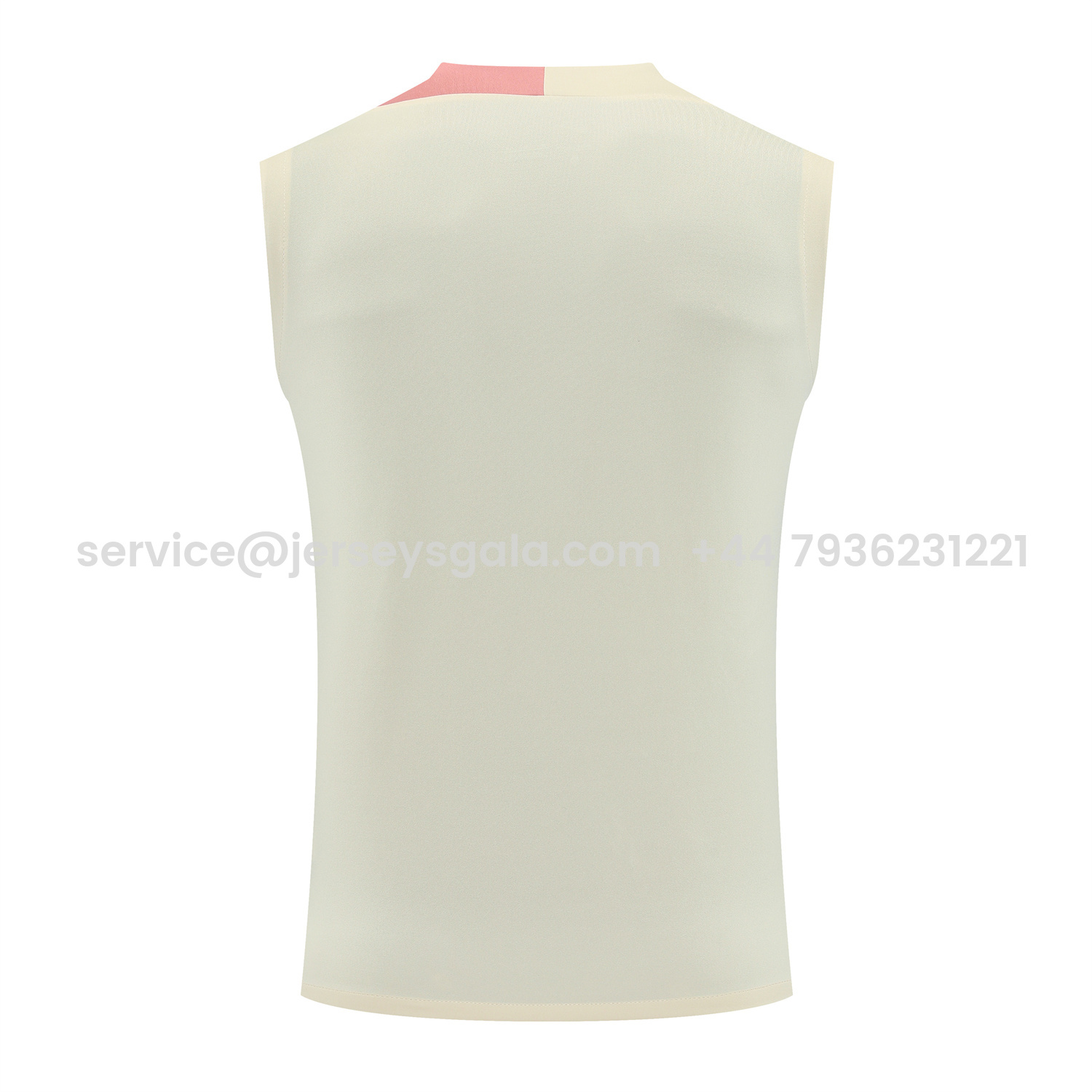JerseysGala.com | Barcelona 25-26 Vest Training Set - Cream Vest & Deep Blue Shorts -Customize Name, Number and Patch | Worldwide Shipping