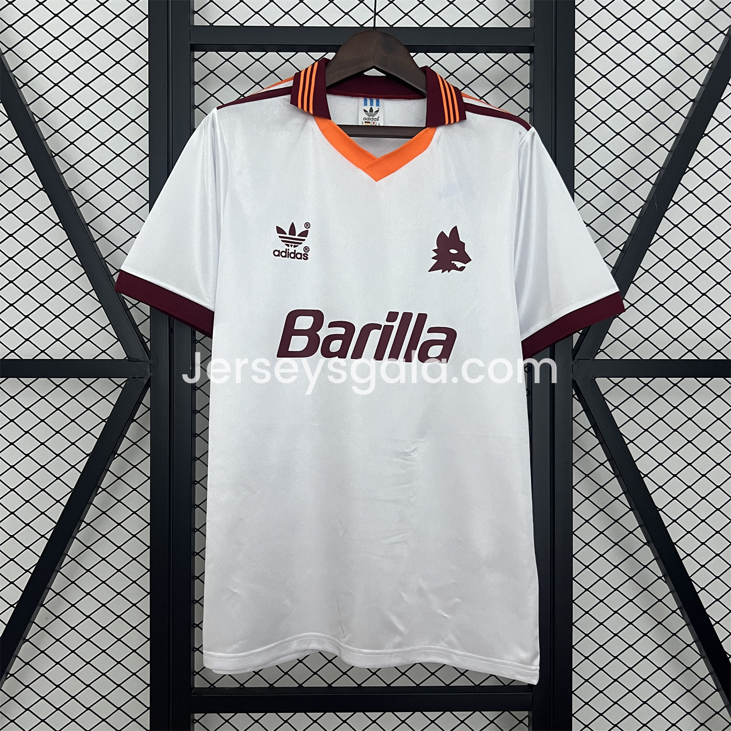 JerseysGala.com | Retro Roma 1992-93 Away Jersey -Customize Name, Number and Patch | Worldwide Shipping