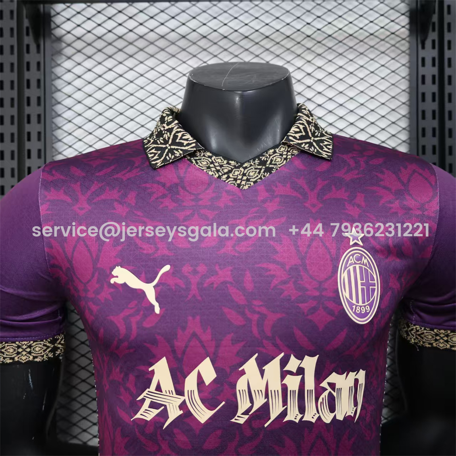 JerseysGala.com | AC Milan 25-26 Team Name Advertisement Purple POLO Special Jersey - Player Version -Customize Name, Number and Patch | Worldwide Shipping