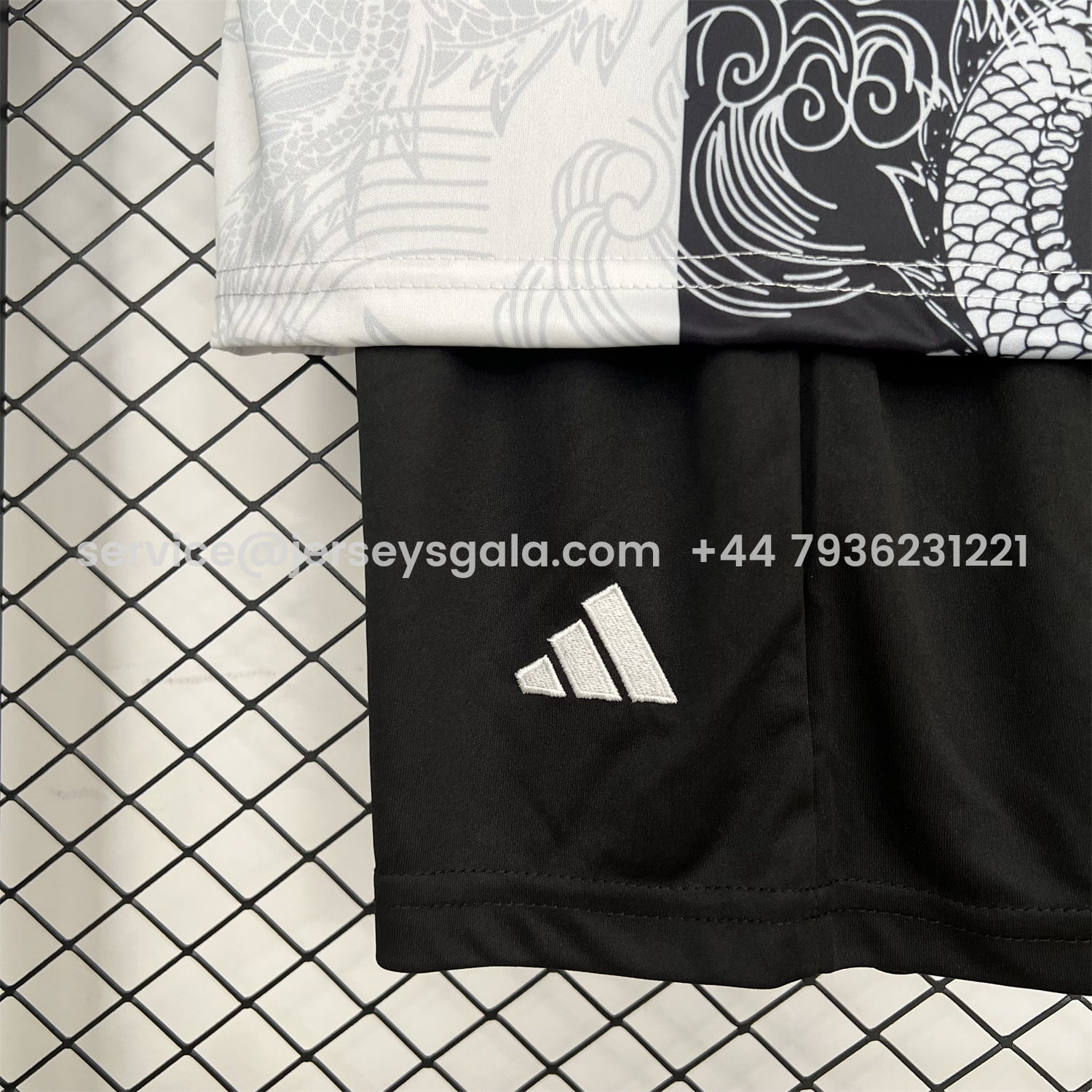 JerseysGala.com | Real Madrid 25-26 Dragon White And Black Special Kids Kit -Customize Name, Number and Patch | Worldwide Shipping