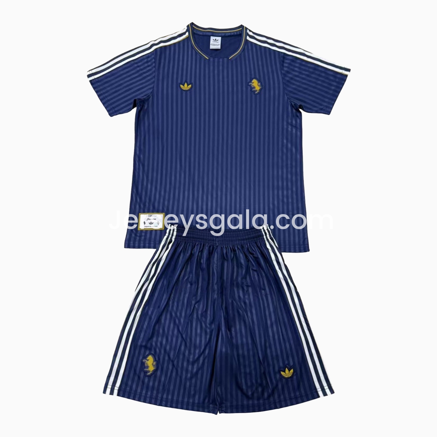 JerseysGala.com | Juventus 2025 Royal Blue Icon Retro Kids Kit -Customize Name, Number and Patch | Worldwide Shipping