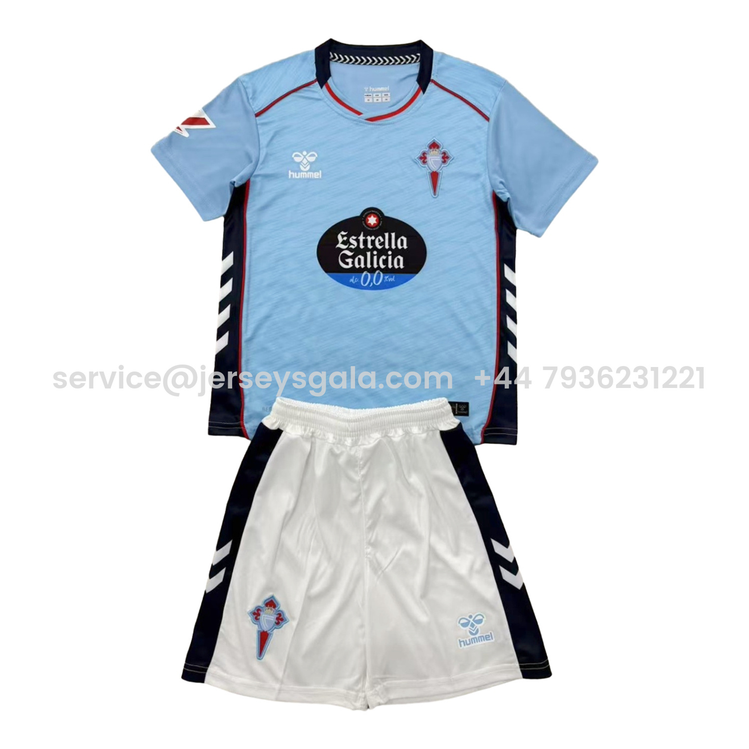 JerseysGala.com | Celta Vigo 25-26 Home Men's Adult Jersey Set - Fans Version -Customize Name, Number and Patch | Worldwide Shipping