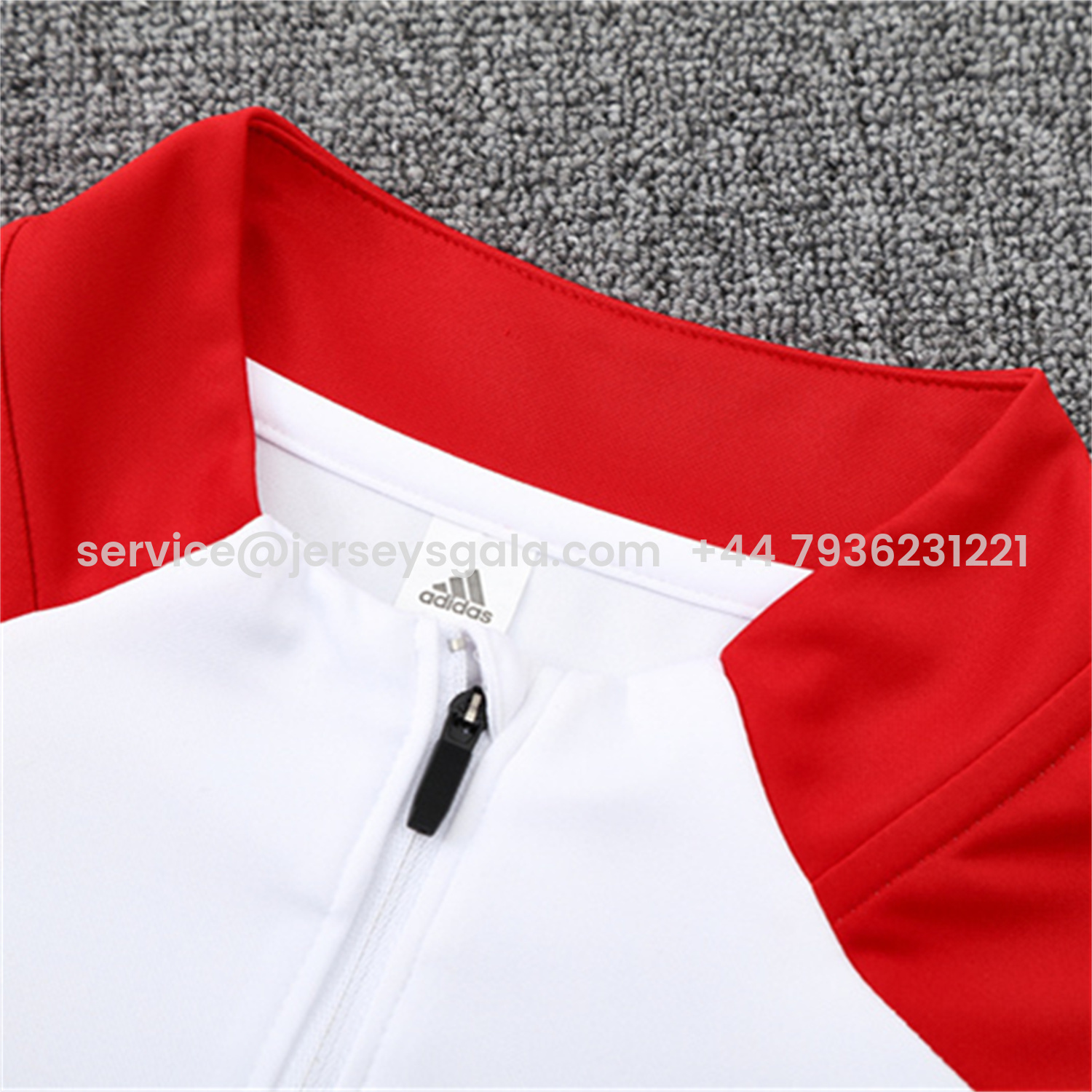 JerseysGala.com | Arsenal 25-26 Kids Long Sleeve Training Set - White Top & Black Pants -Customize Name, Number and Patch | Worldwide Shipping