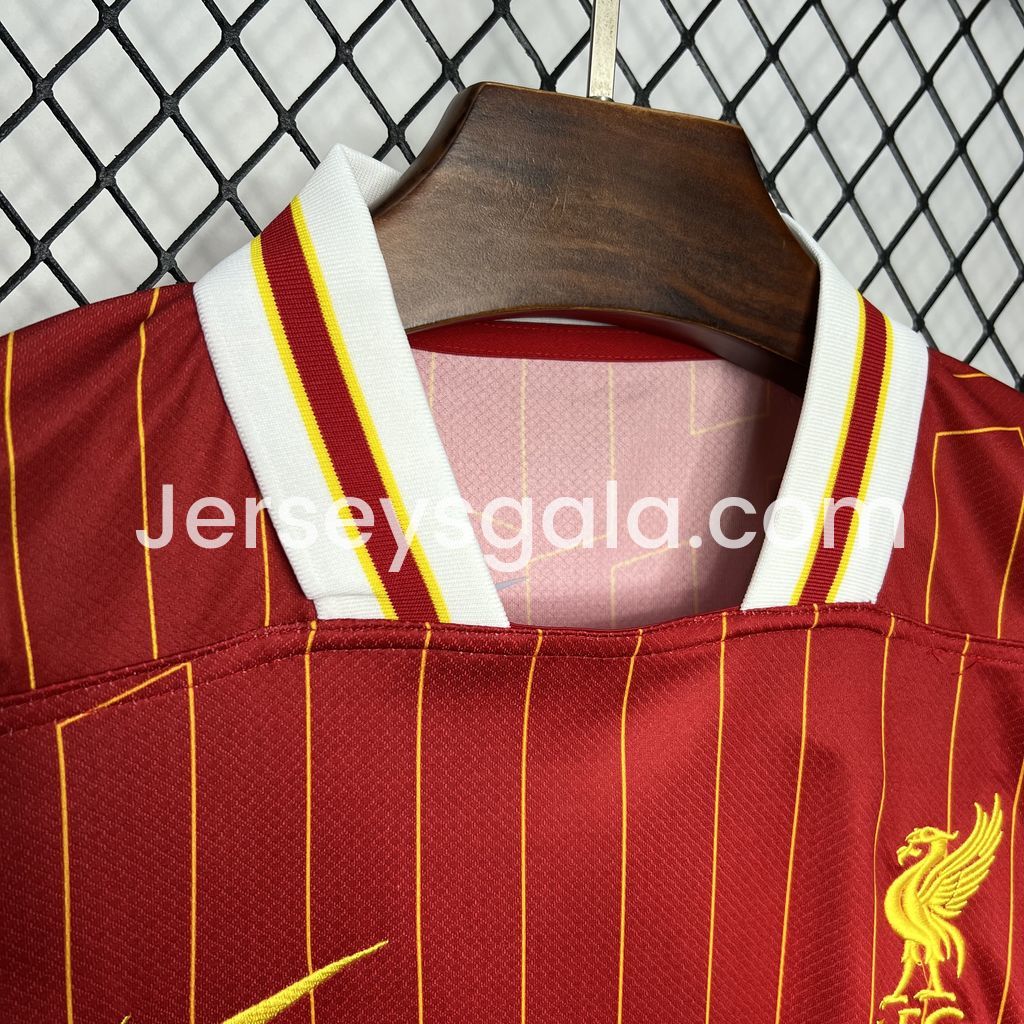 JerseysGala.com | Liver.pool 24-25 Home Jersey with Golden Champions Patch - Fans Version -Customize Name, Number and Patch | Worldwide Shipping