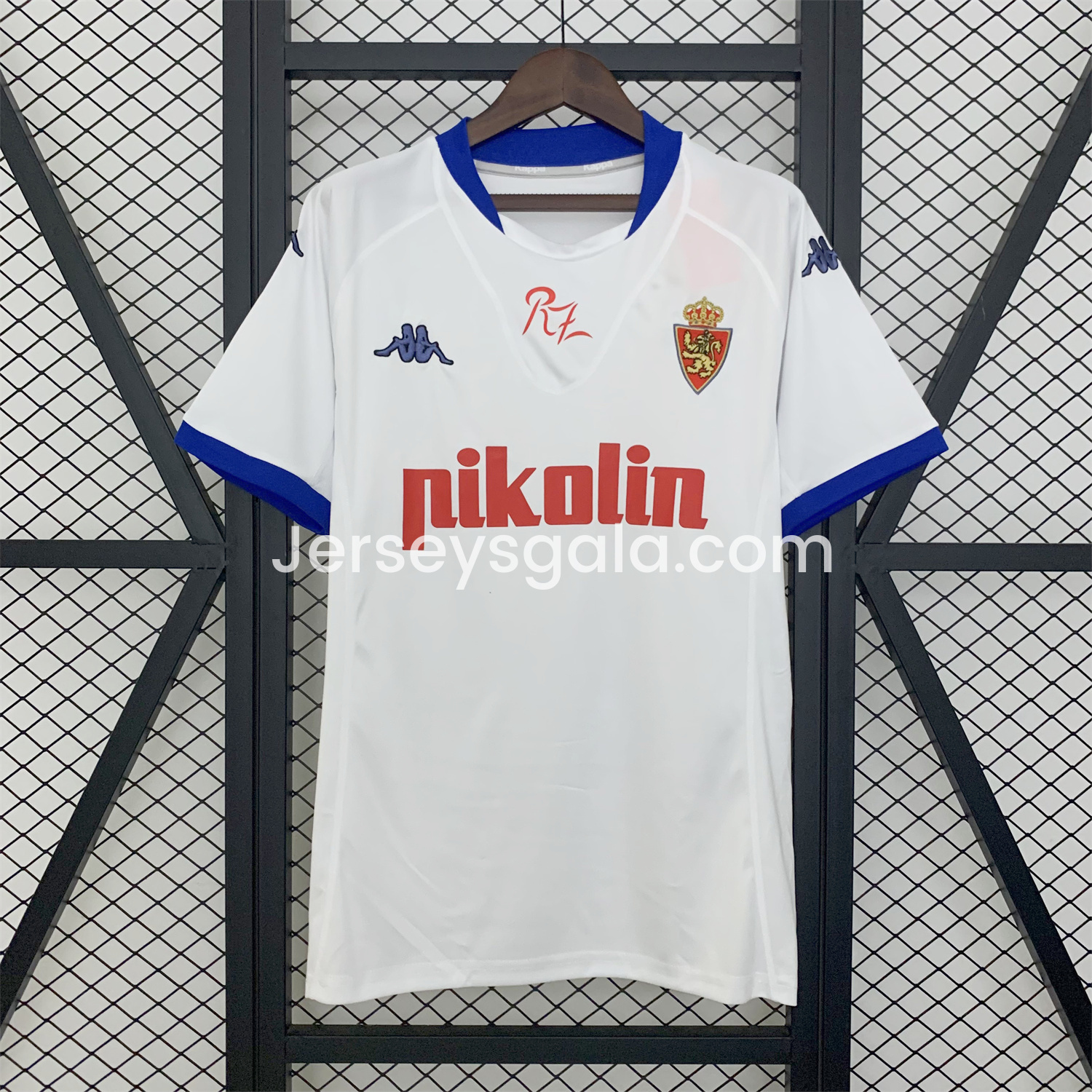 JerseysGala.com | Retro Real Zaragoza 2001-02 Home Jersey -Customize Name, Number and Patch | Worldwide Shipping