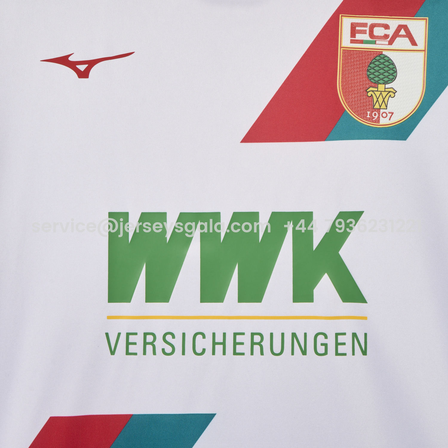 JerseysGala.com | Augsburg 25-26 Home Jersey - Fans Version -Customize Name, Number and Patch | Worldwide Shipping