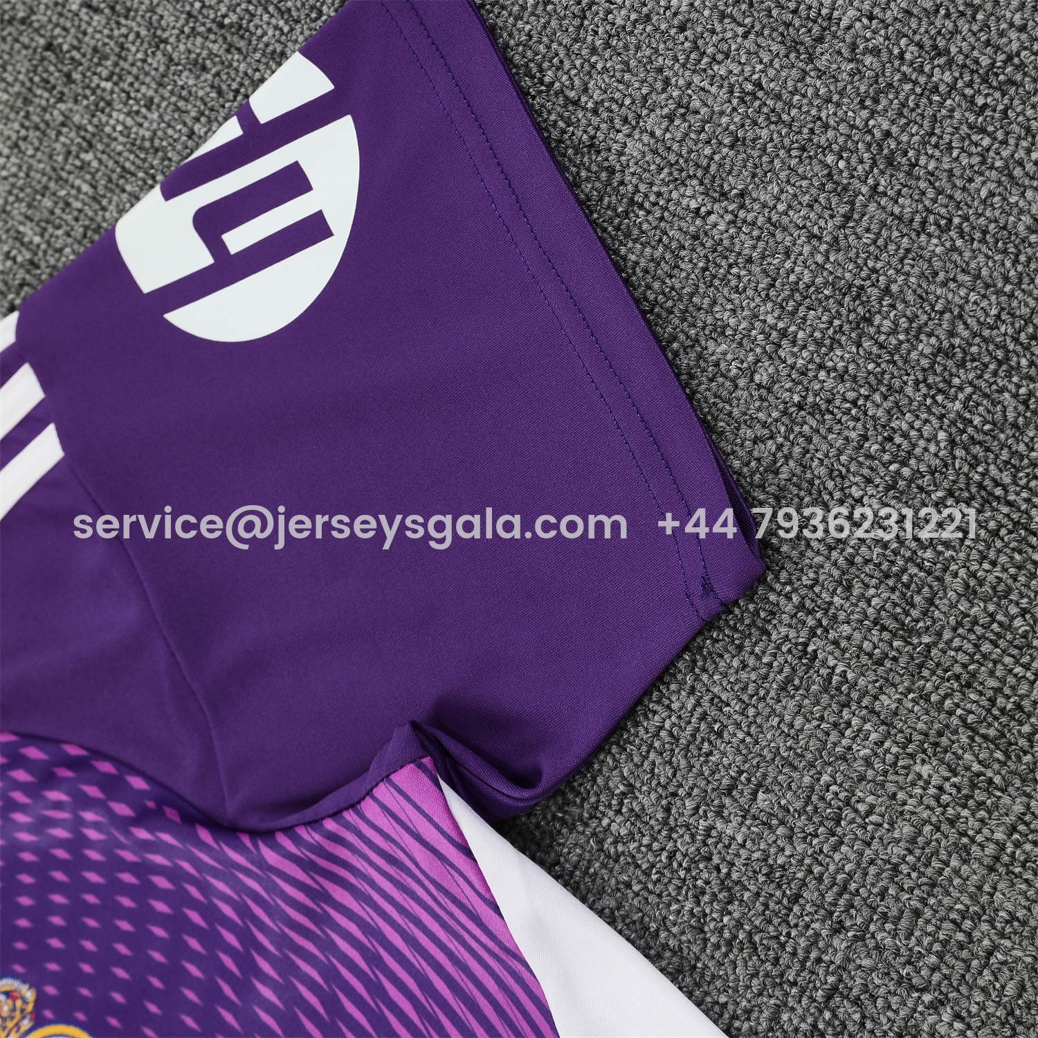 JerseysGala.com | Real Madrid 25-26 Short-Sleeve Training Set - Purple Top & Purple Shorts -Customize Name, Number and Patch | Worldwide Shipping