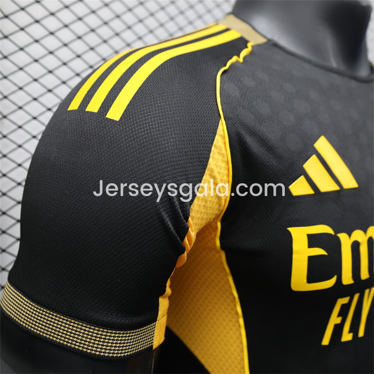 JerseysGala.com | Real Madrid 25-26 Black Gold Special Edition Jersey - Player Version -Customize Name, Number and Patch | Worldwide Shipping