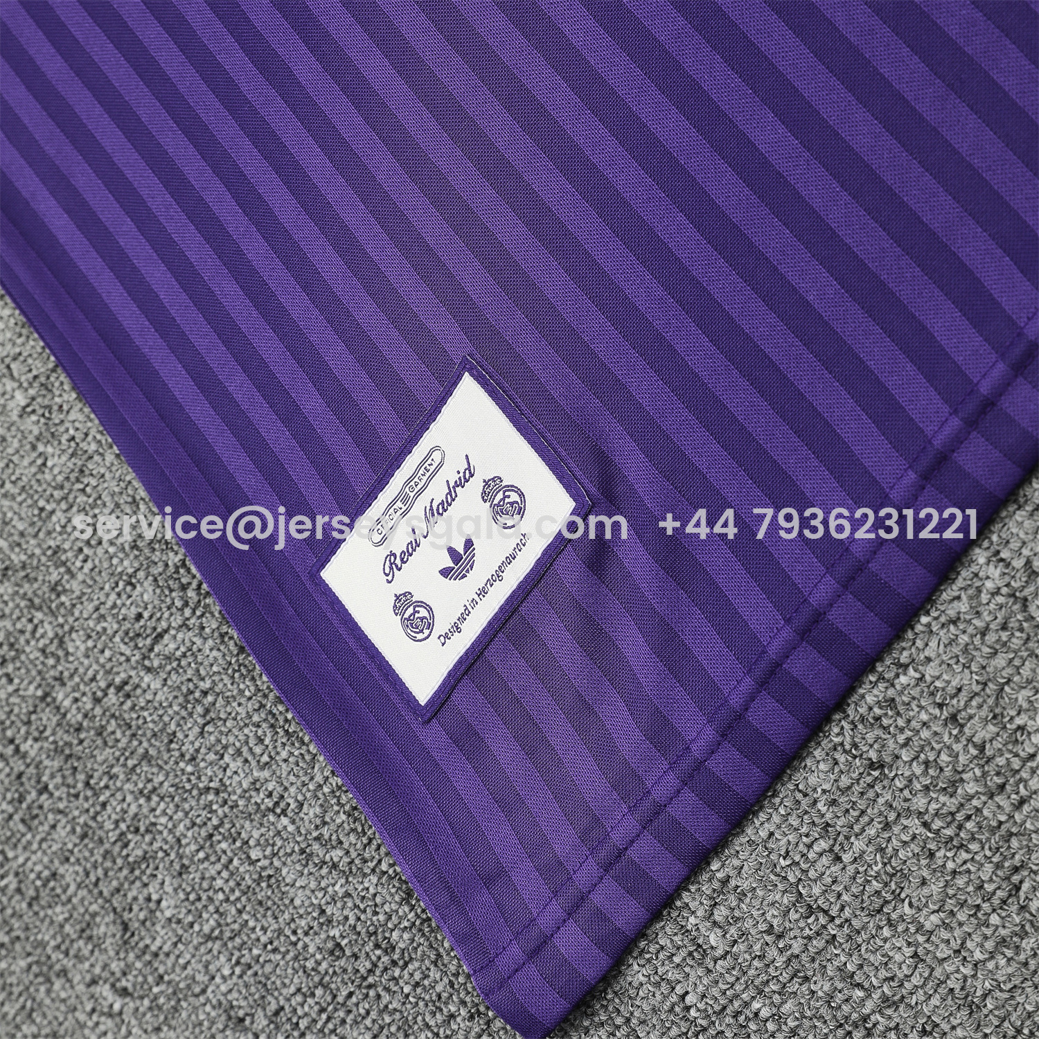 JerseysGala.com | Real Madrid 25-26 Vest Training Set - Pure Purple Vest & Purple Shorts -Customize Name, Number and Patch | Worldwide Shipping