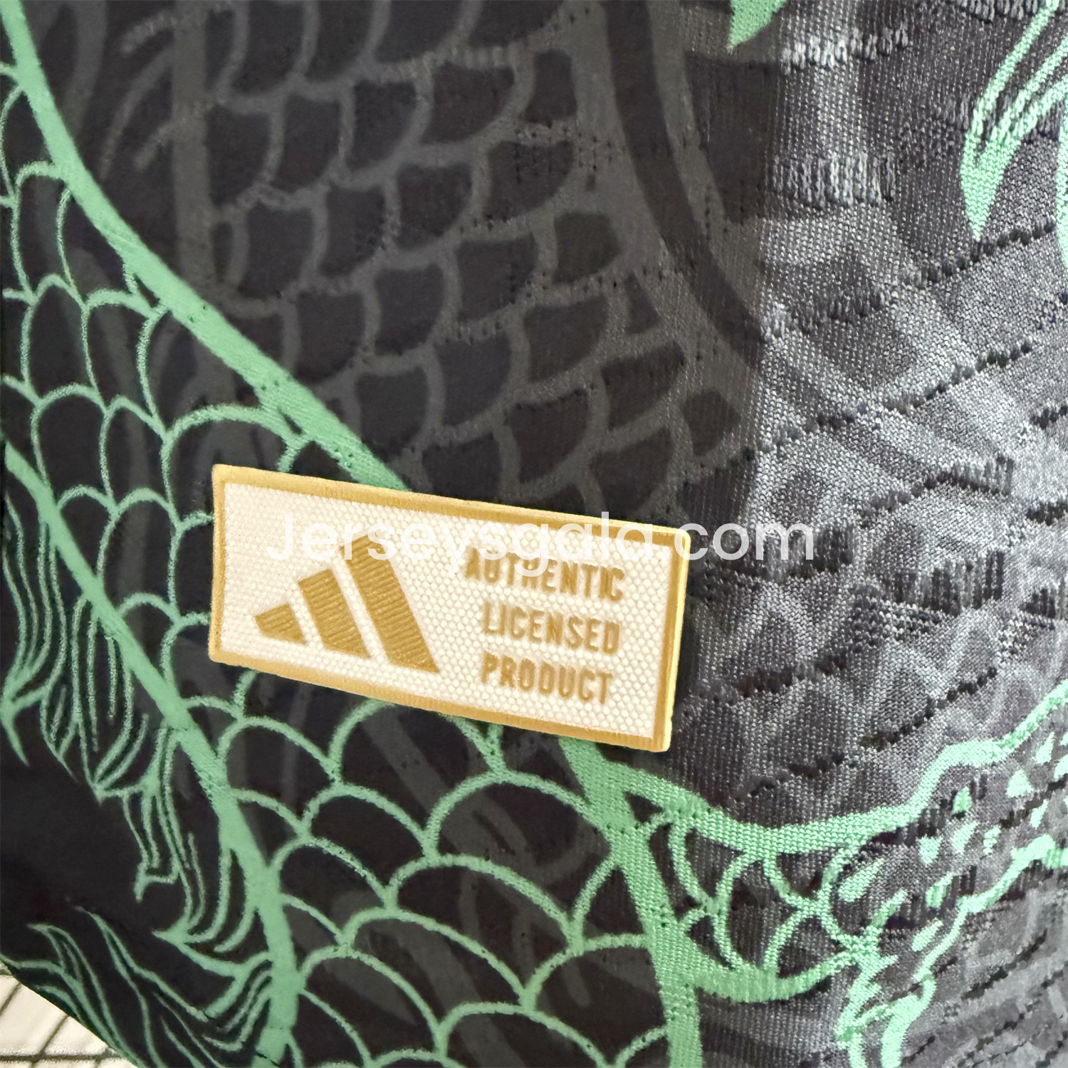 JerseysGala.com | Real Madrid 25-26 Green Dragon Soars Black Jersey - Player Version -Customize Name, Number and Patch | Worldwide Shipping