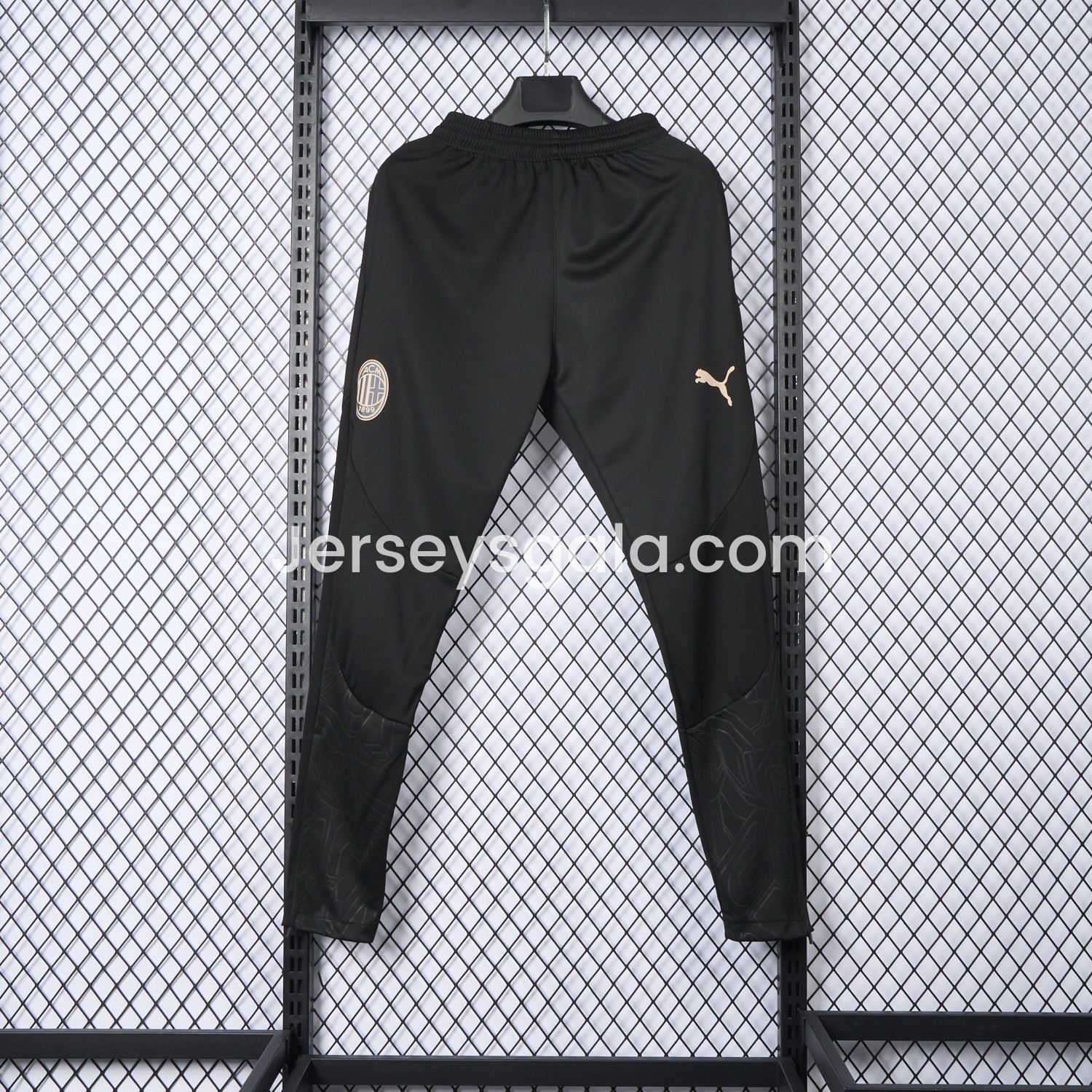 JerseysGala.com | AC Milan 24-25 Black Training Pants - Player Version -Customize Name, Number and Patch | Worldwide Shipping