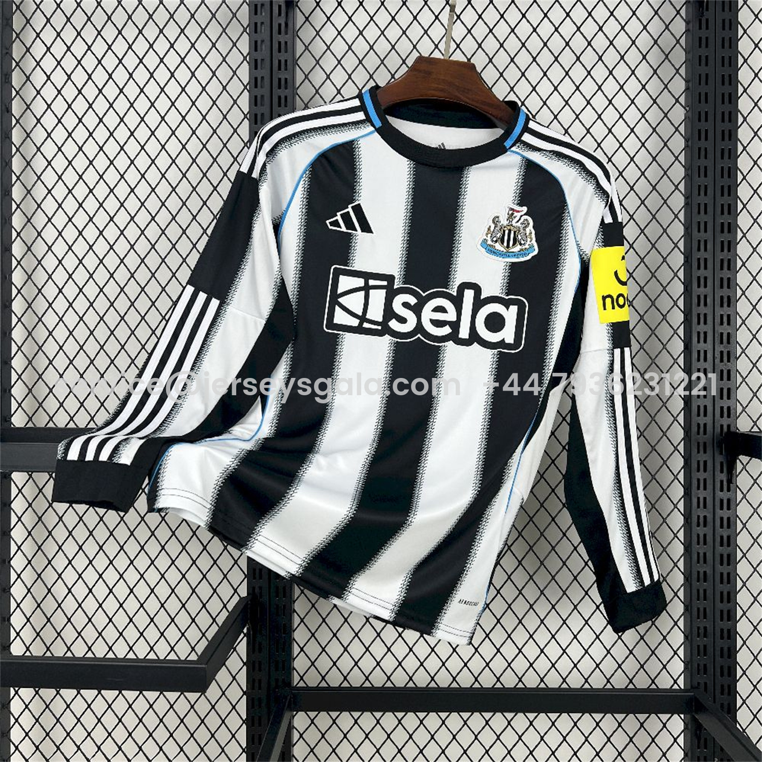 JerseysGala.com | Newcastle United 25-26 Home Long Sleeves Jersey - Fans Version -Customize Name, Number and Patch | Worldwide Shipping
