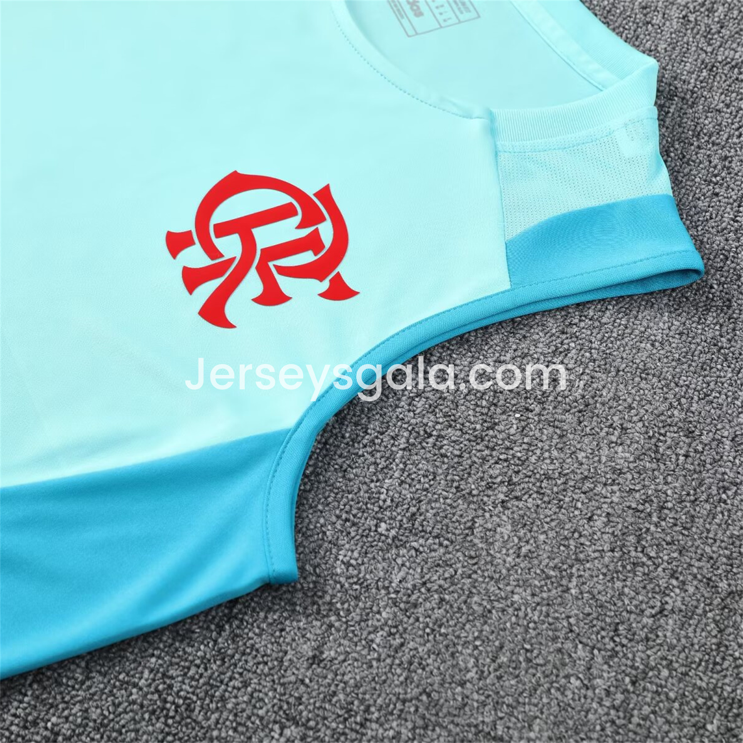 JerseysGala.com | Flamengo 25-26 Vest Training Set - Light Blue With Royal Blue -Customize Name, Number and Patch | Worldwide Shipping