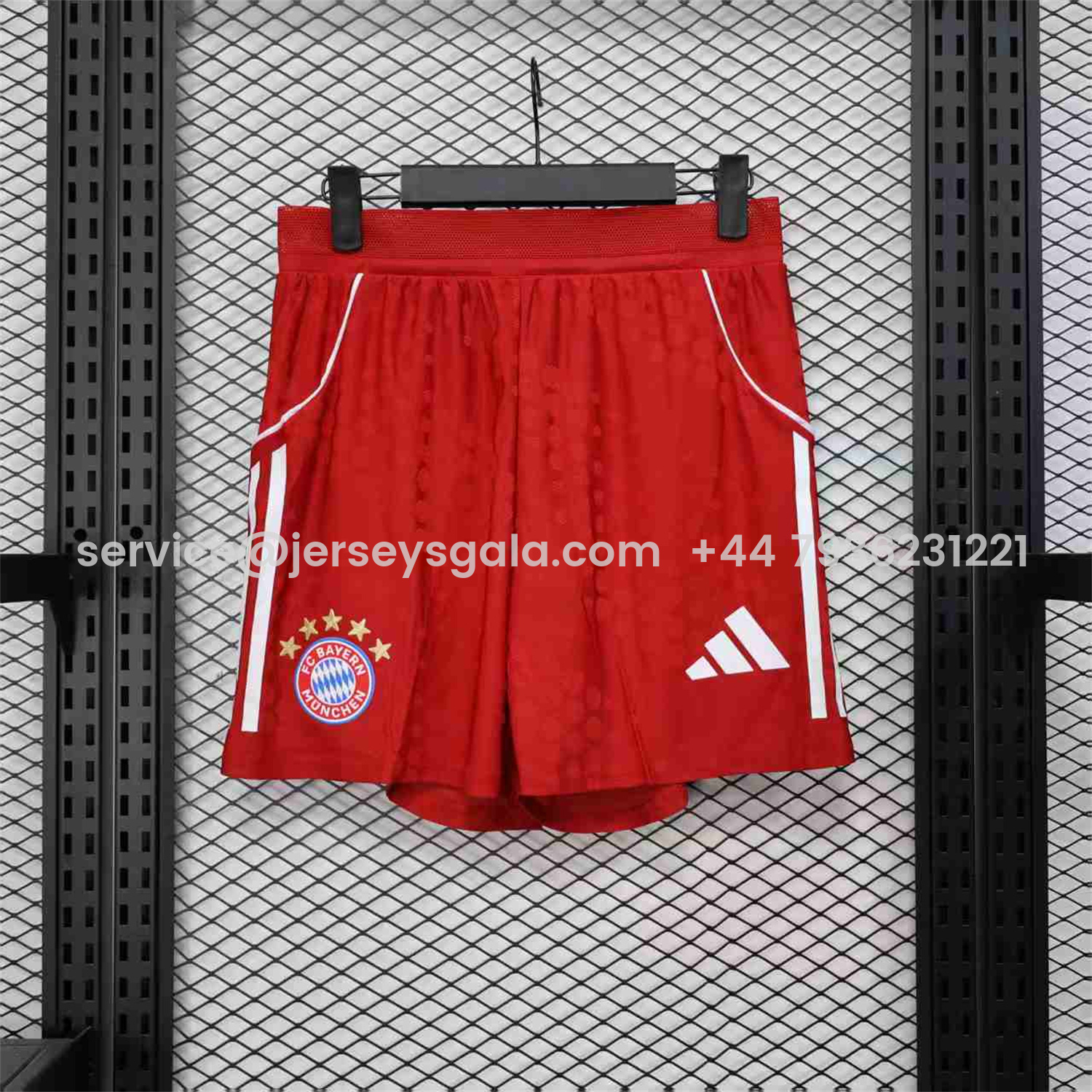 JerseysGala.com | Bayern Munich 25-26 Home Red Shorts - Player Version -Customize Name, Number and Patch | Worldwide Shipping