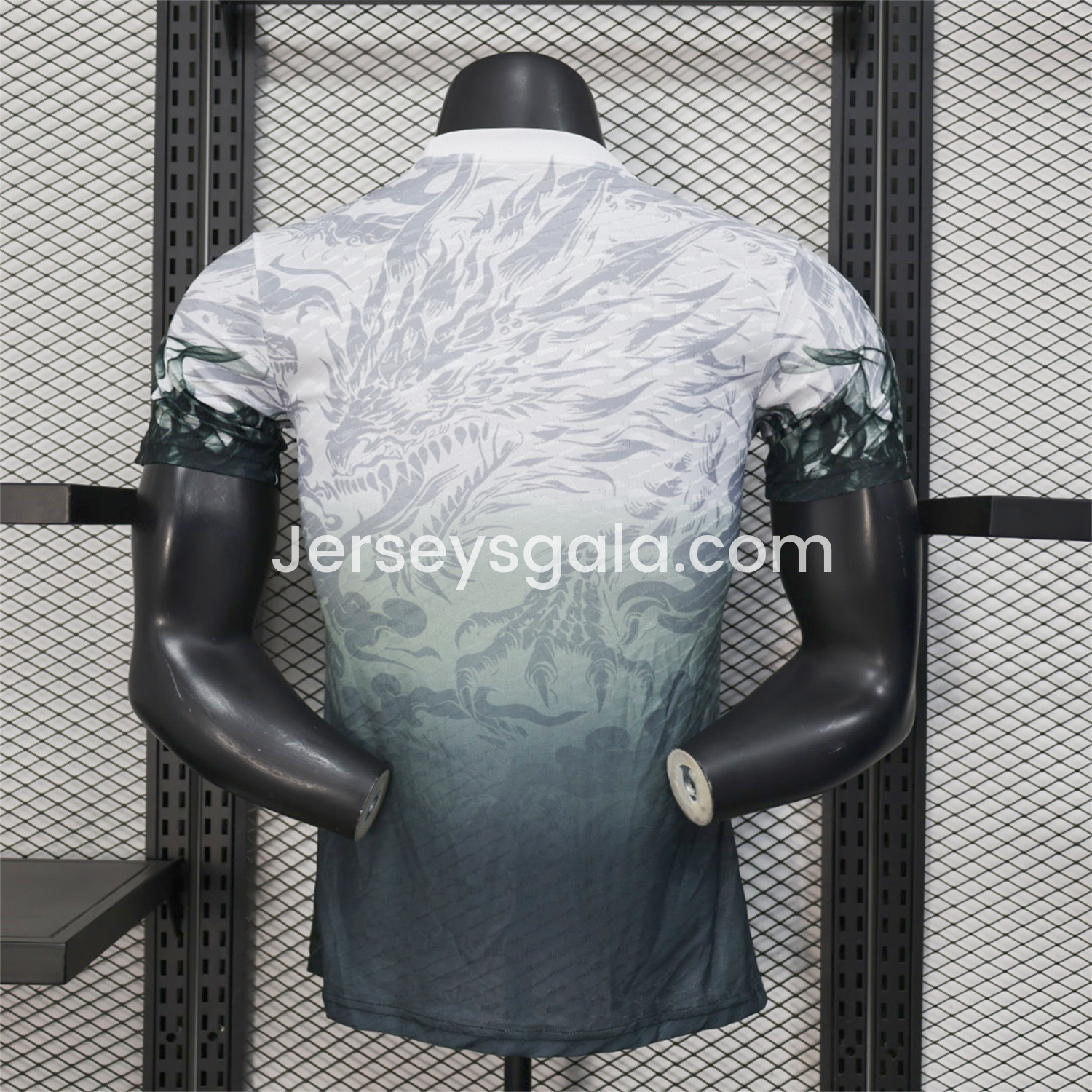 JerseysGala.com | Real Madrid 25-26 Black Green Dragon Soars White Jersey - Player Version -Customize Name, Number and Patch | Worldwide Shipping