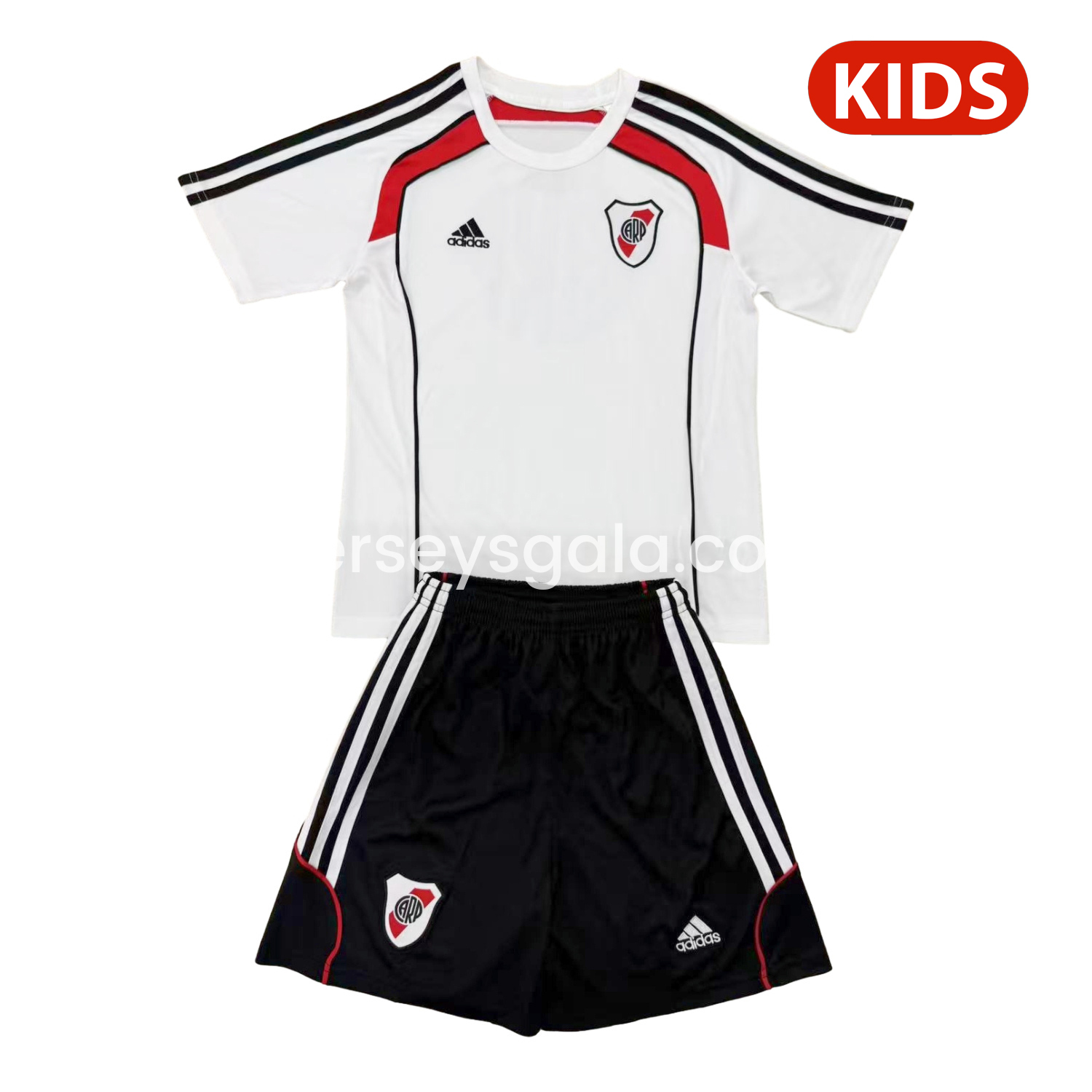 JerseysGala.com | River Plate 25-26 Urban Purist Throwback White Kids Kit -Customize Name, Number and Patch | Worldwide Shipping
