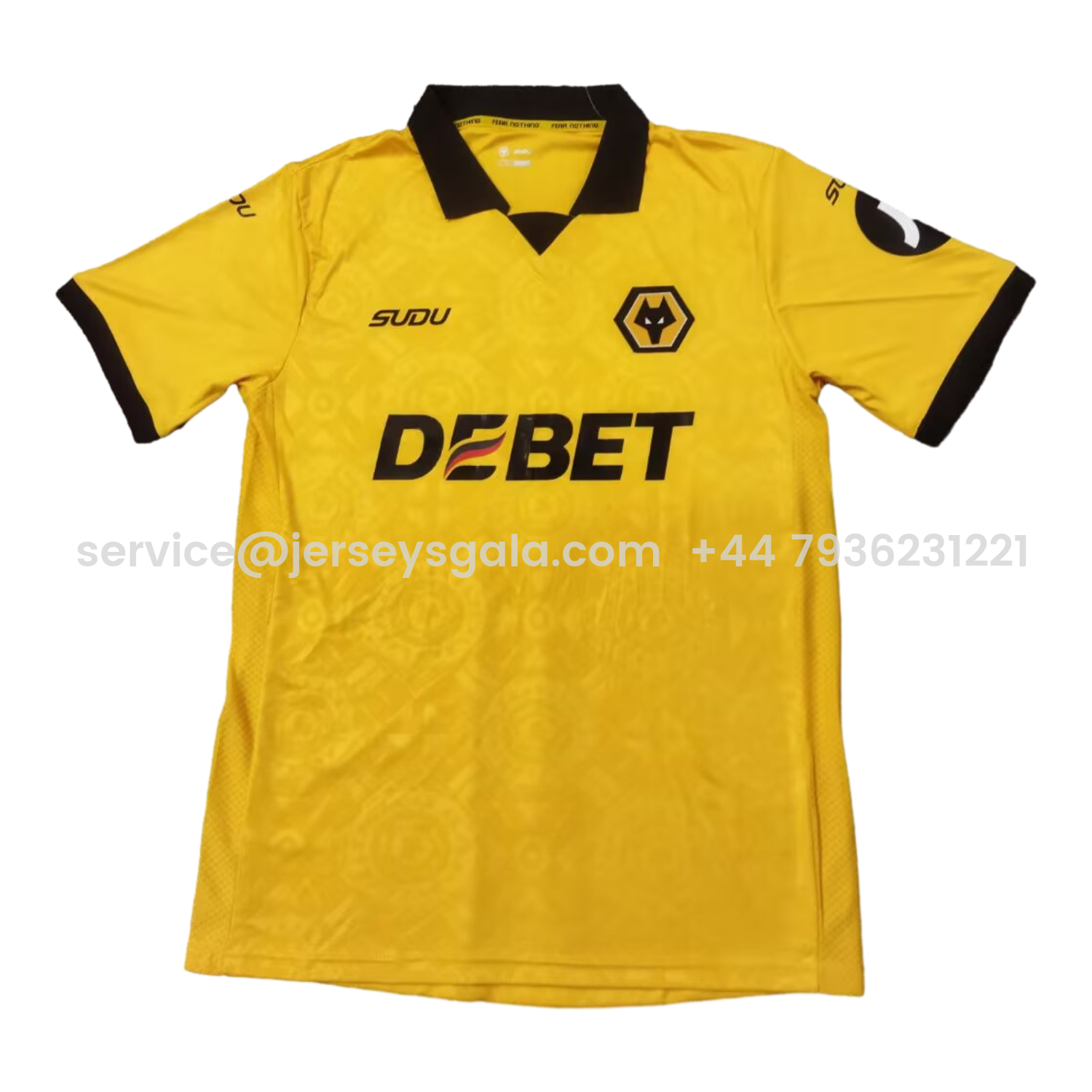 JerseysGala.com | Wolverhampton Wanderers Wolves 25-26 Home Yellow Jersey - Fans Version -Customize Name, Number and Patch | Worldwide Shipping