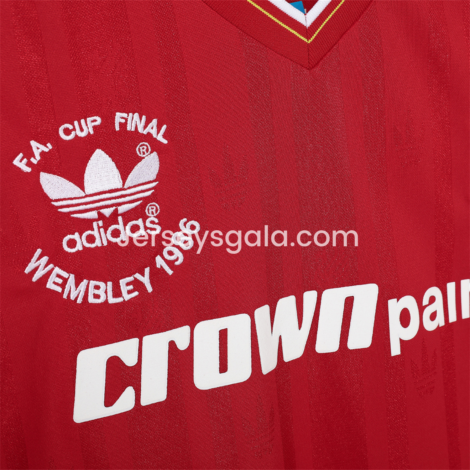 JerseysGala.com | Retro Liver.pool 1985-86 Home Jersey - FA CUP FINAL Version -Customize Name, Number and Patch | Worldwide Shipping