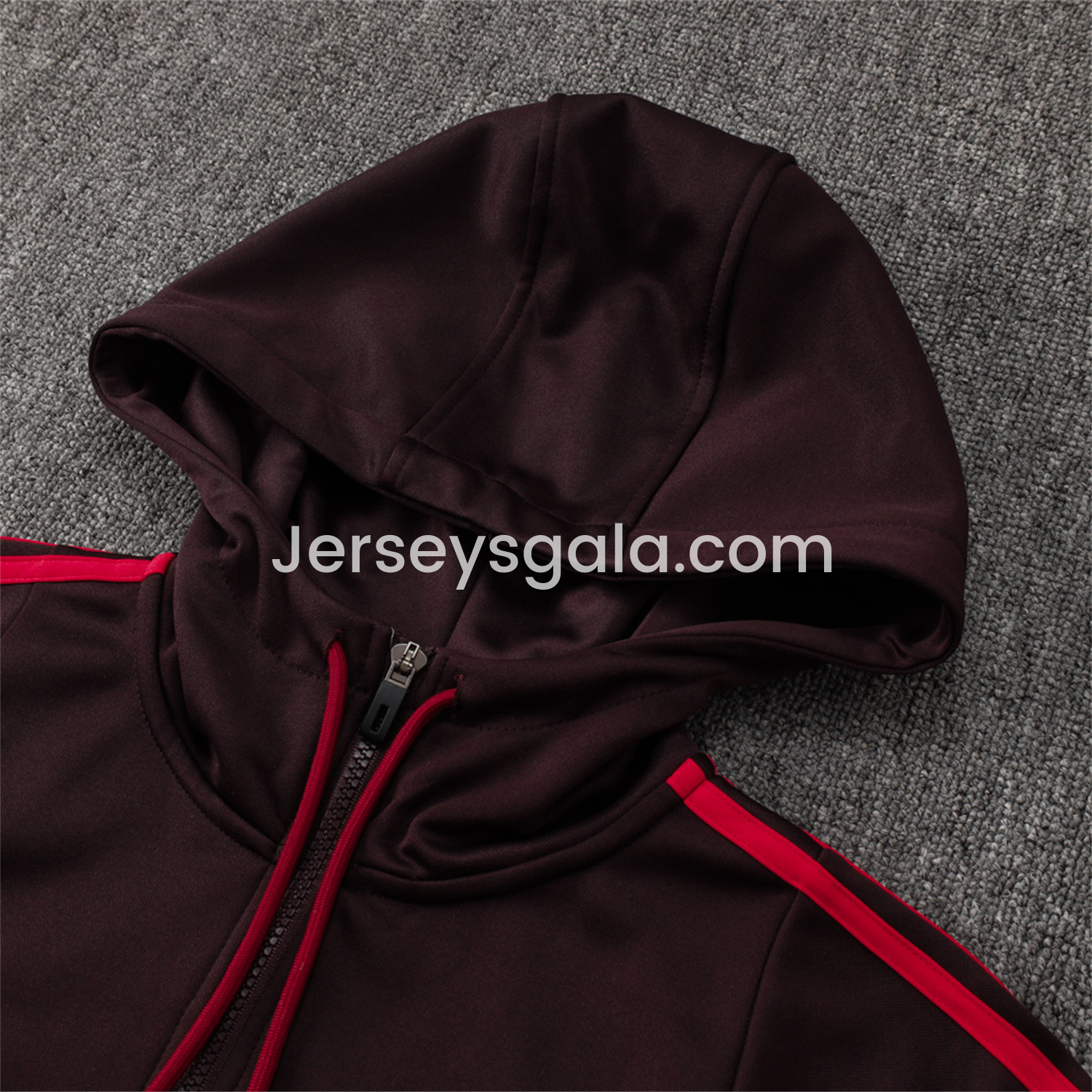 JerseysGala.com | Bayern Munich 24-25 Long Sleeve Training Set - Dark Red -Customize Name, Number and Patch | Worldwide Shipping