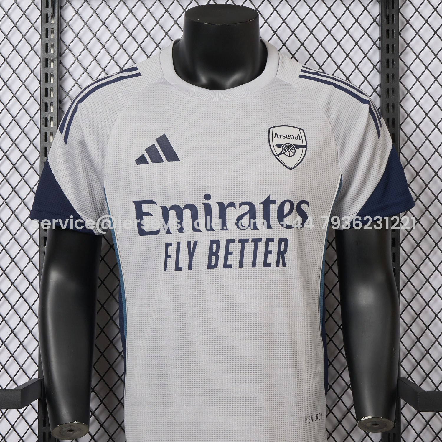 JerseysGala.com | Arsenal 25-26 White Training Jersey - Player Version -Customize Name, Number and Patch | Worldwide Shipping