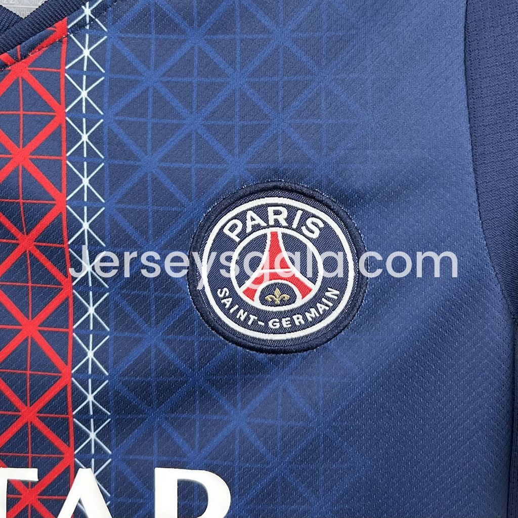 JerseysGala.com | Paris Saint-Germain PSG 25-26 Home Kids Kit -Customize Name, Number and Patch | Worldwide Shipping