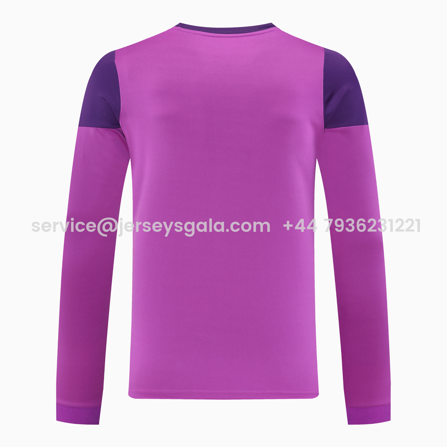 JerseysGala.com | Real Madrid 25-26 Longt-Sleeve Training Set - Purple Top & Purple Shorts -Customize Name, Number and Patch | Worldwide Shipping